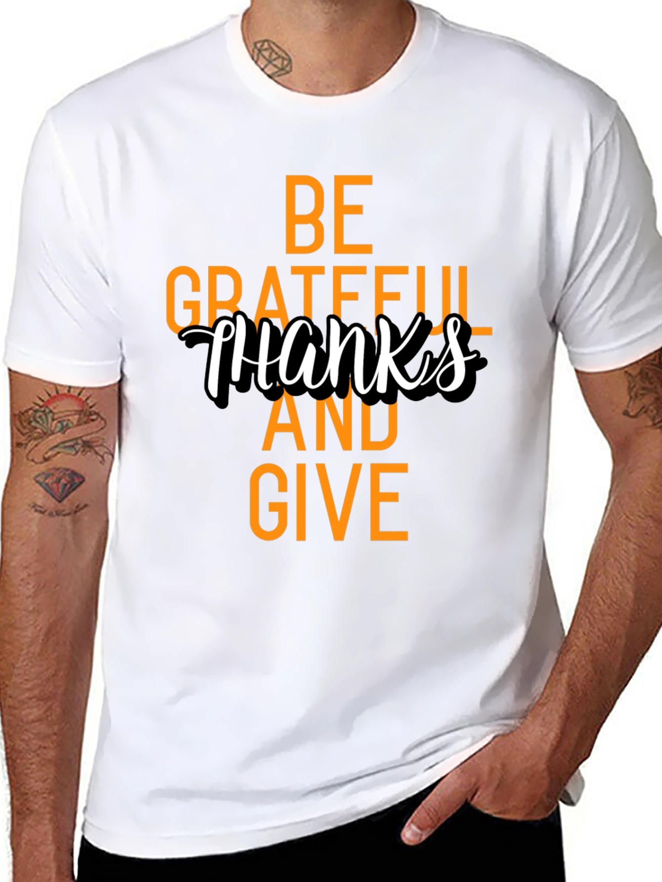 Black Grateful Thanksgiving T-Shirt view 8