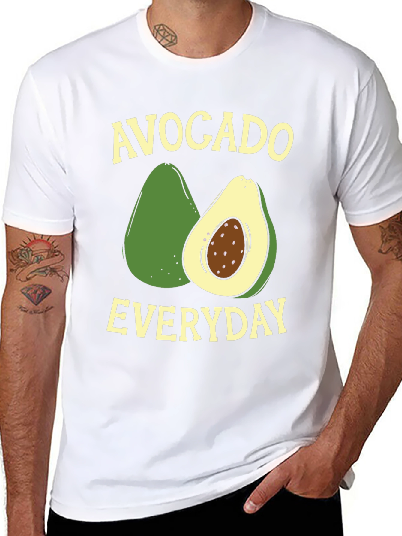 Black Avocado Everyday Graphic T-Shirt - Trendy Comfort Wear view 8