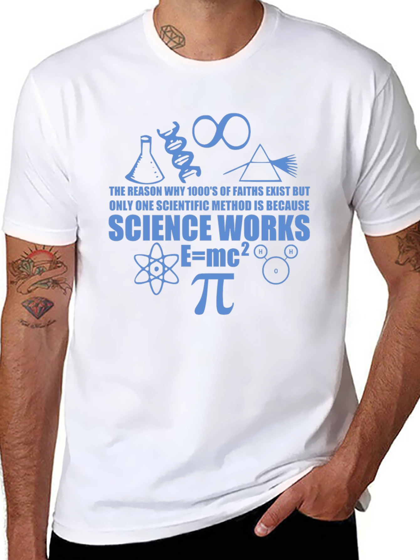 Black Science Works T-Shirt - Mens Black Graphic Tee view 8