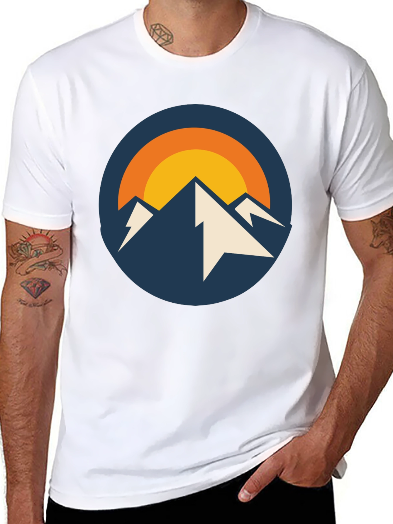 Black Mountain Peak Graphic Tee - Black view 8
