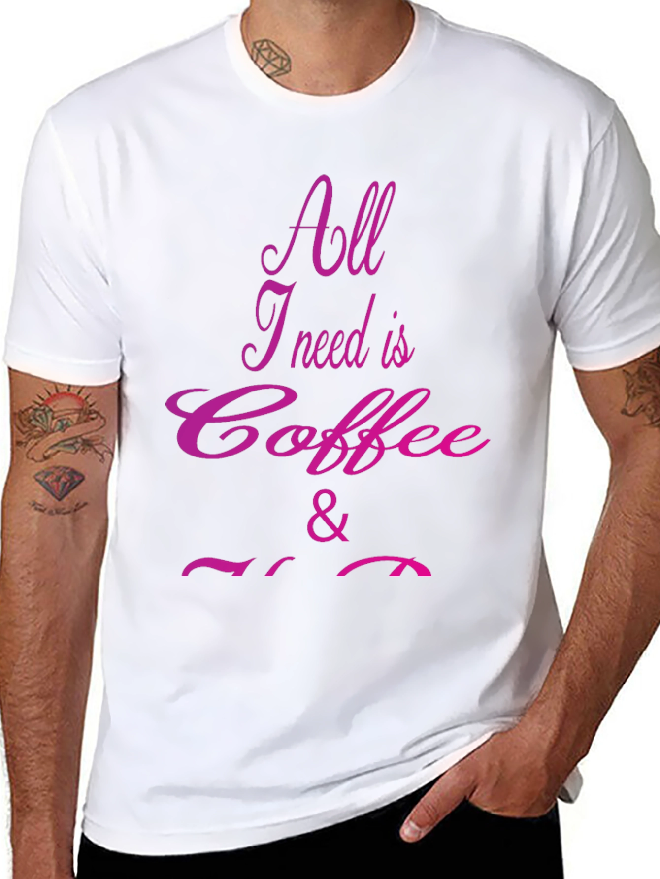 Black Coffee Lover T-Shirt - All I Need Is Coffee & You view 8