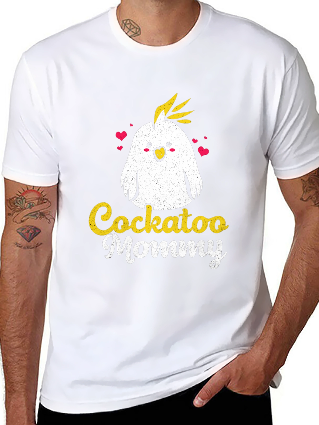 Black Cockatoo Mommy Graphic Tee - Cute Bird Lover Shirt view 8