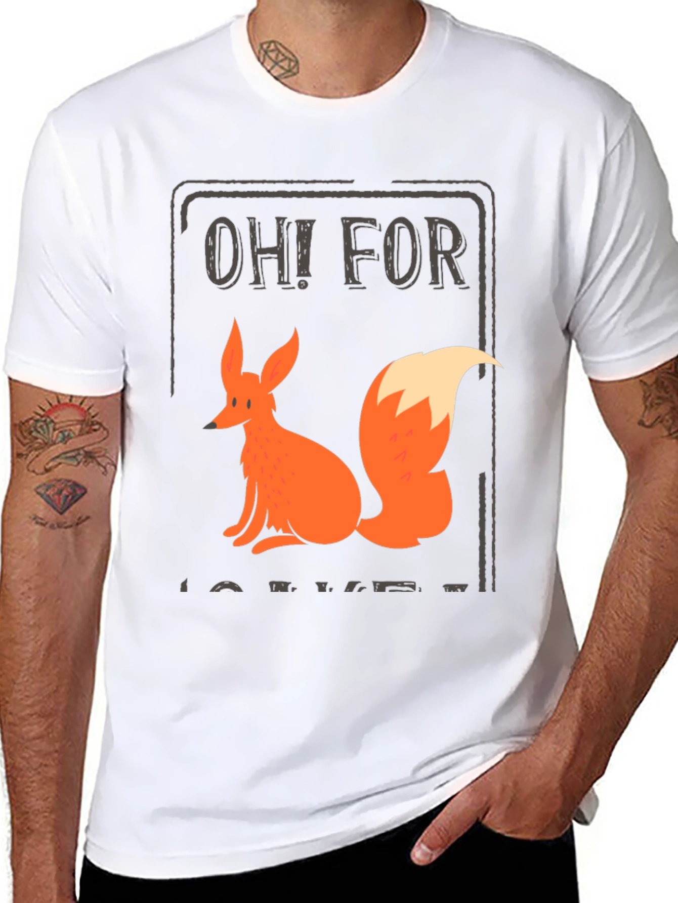 Black Oh! For Fox Sake Graphic Tee view 8