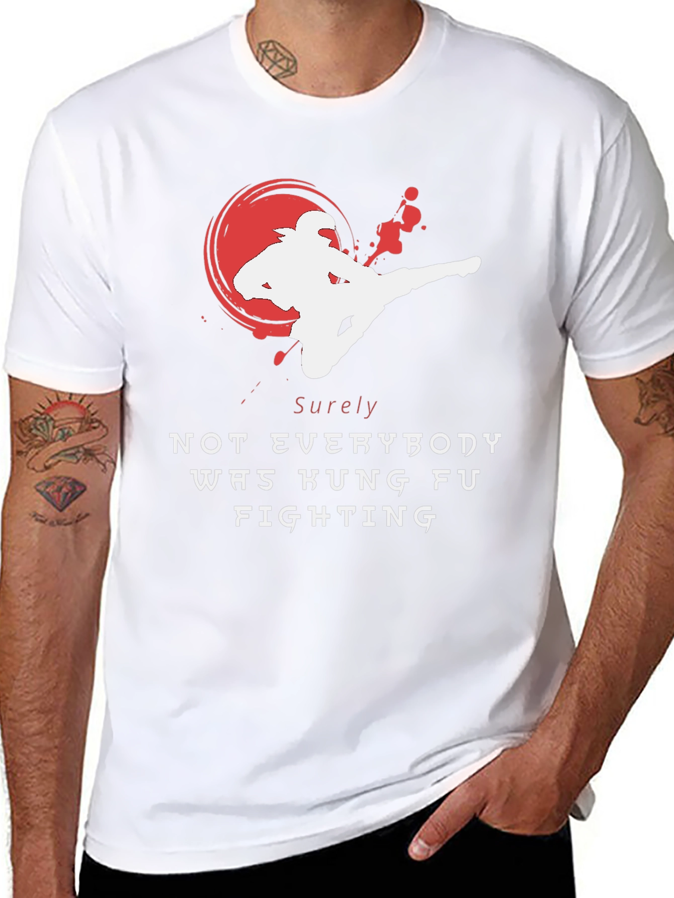Black Kung Fu Fighting T-Shirt - Sure Not Everybody Was view 8