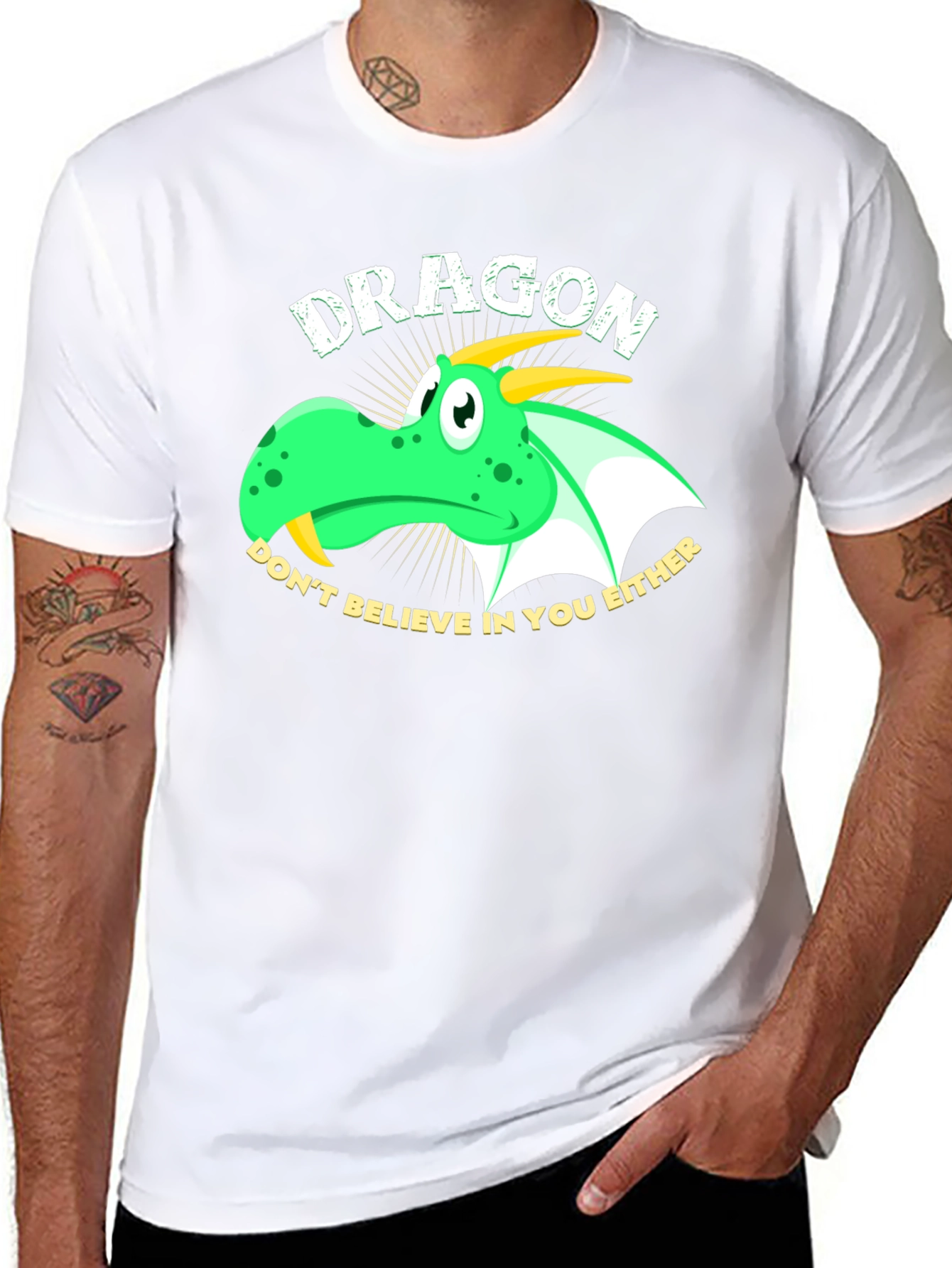 Black Dragon Don't Believe T-Shirt view 8