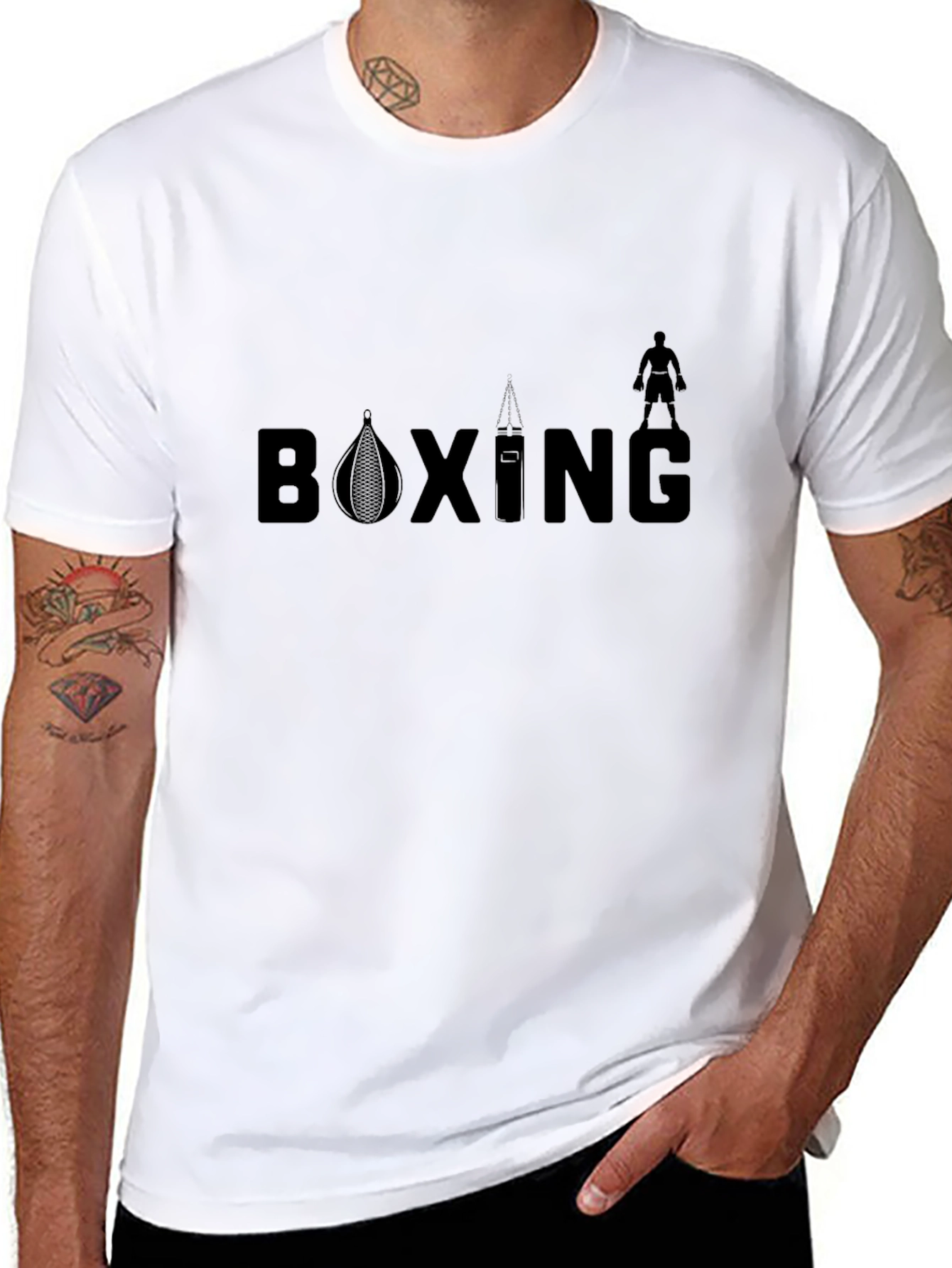 Black Boxing Graphic Tee - Black T-Shirt view 8
