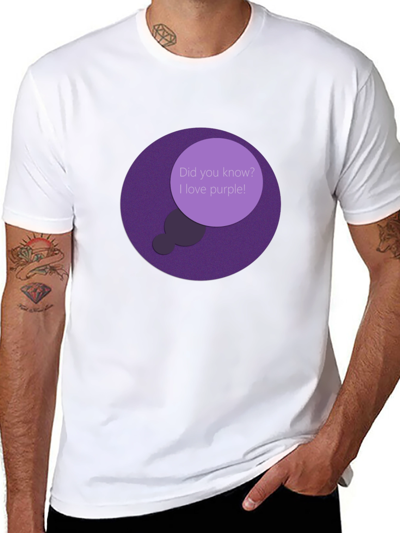 Black Purple Lover T-Shirt - Did You Know? view 8