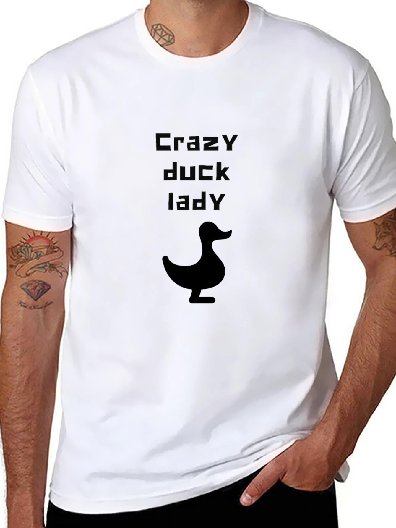Black Crazy Duck Lady Black T-Shirt view 8