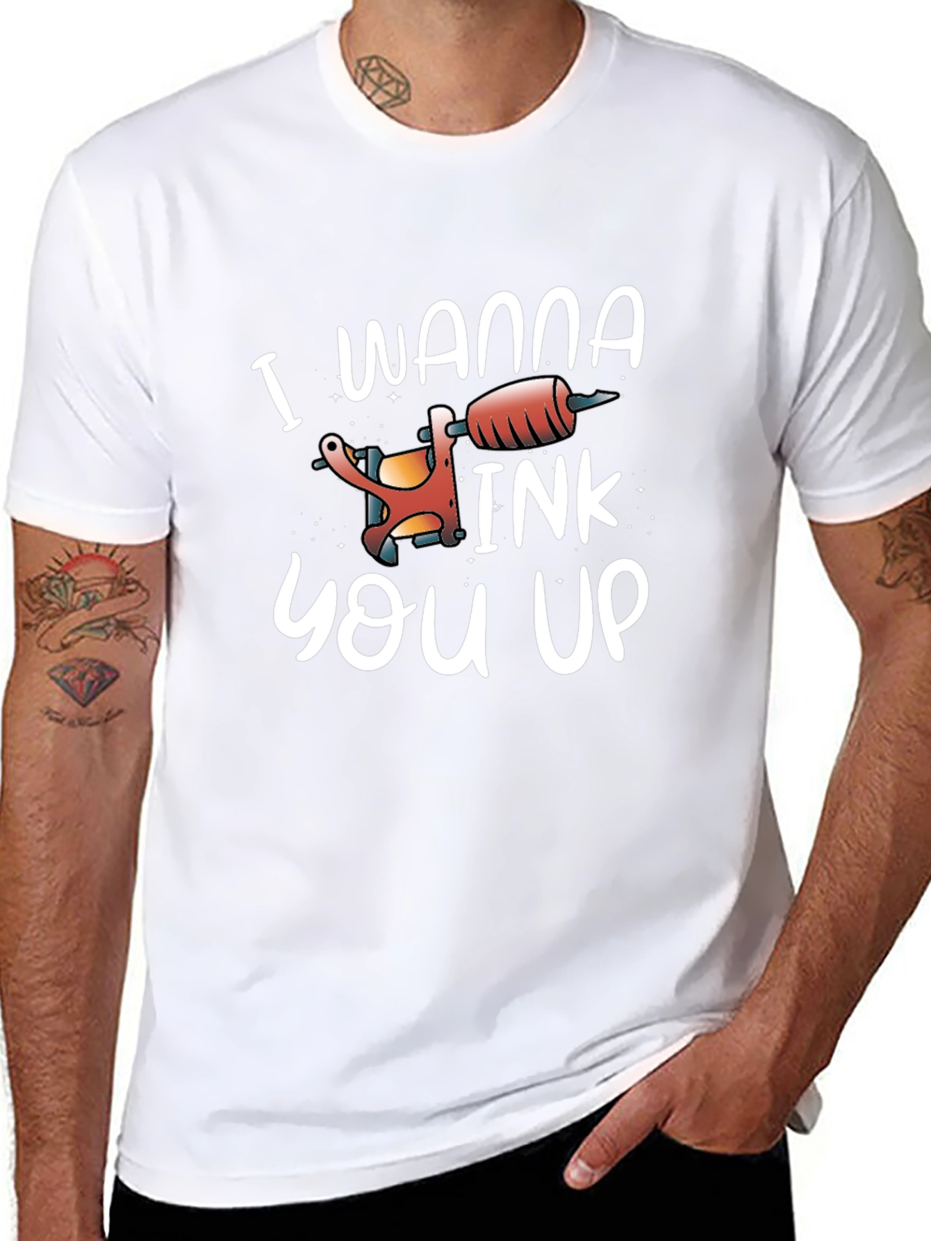 Black I Wanna Ink You Up Graphic Tee view 8
