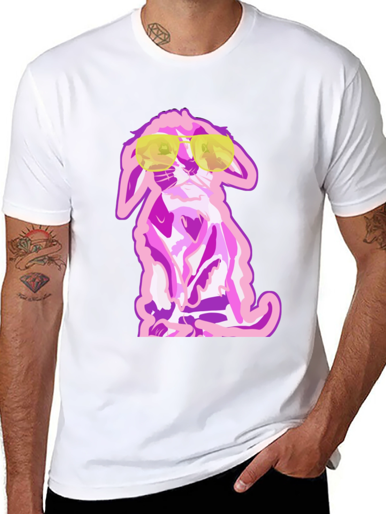 Black Cool Dog T-Shirt - Stylish Graphic Tee view 8
