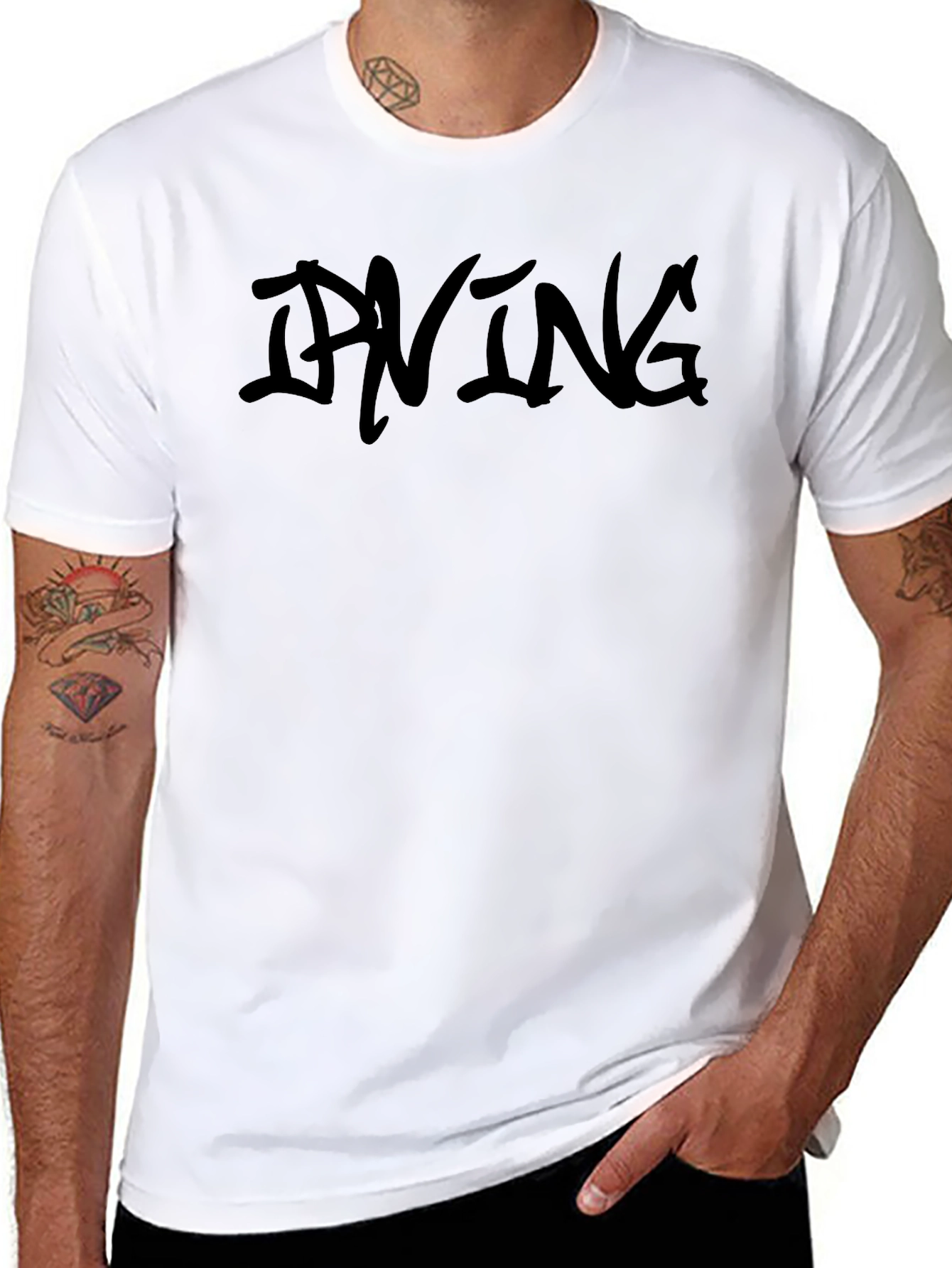 Black Black Graphic Tee: DVINING Style view 8