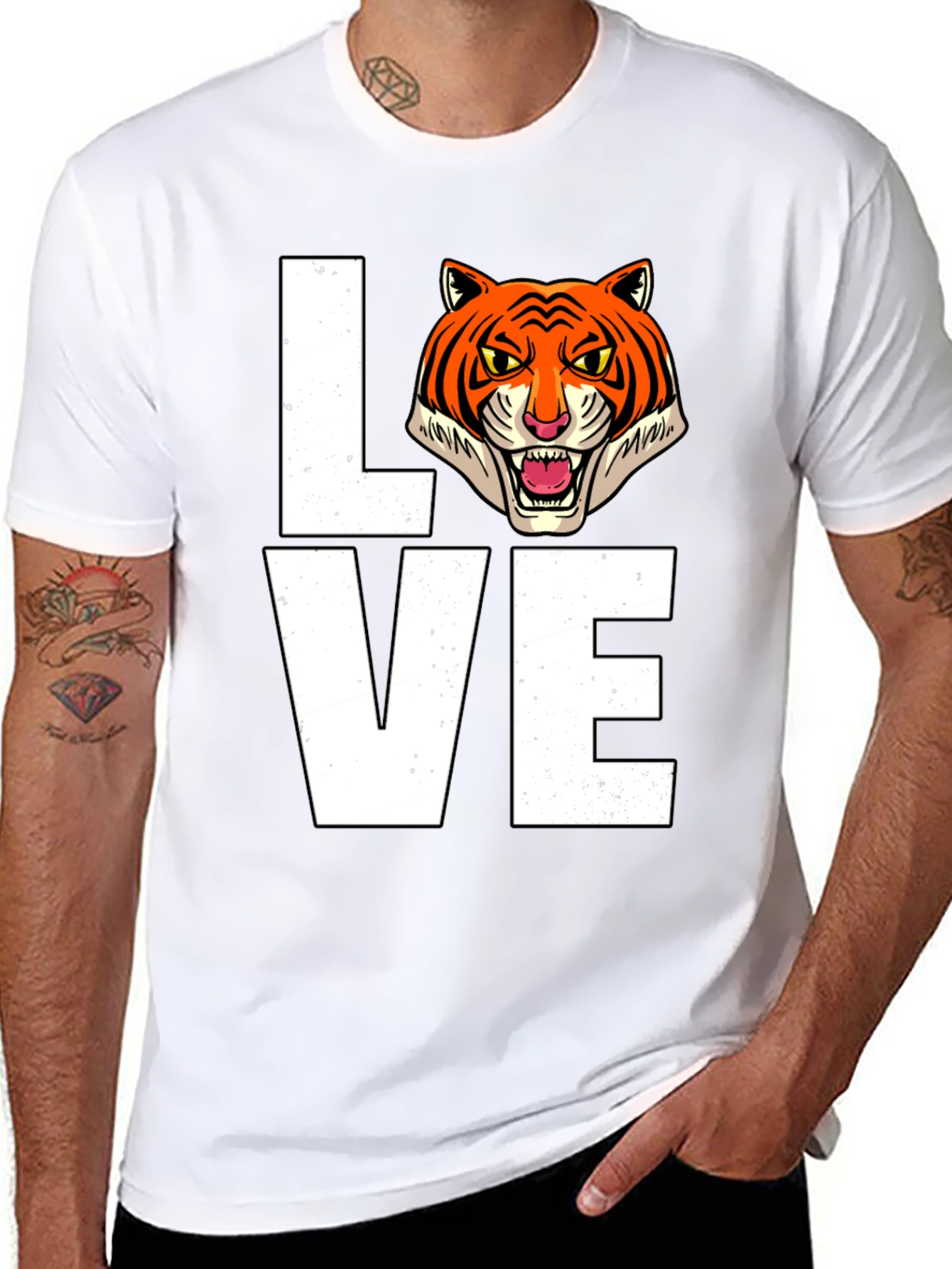 Black Tiger Love Graphic T-Shirt view 8
