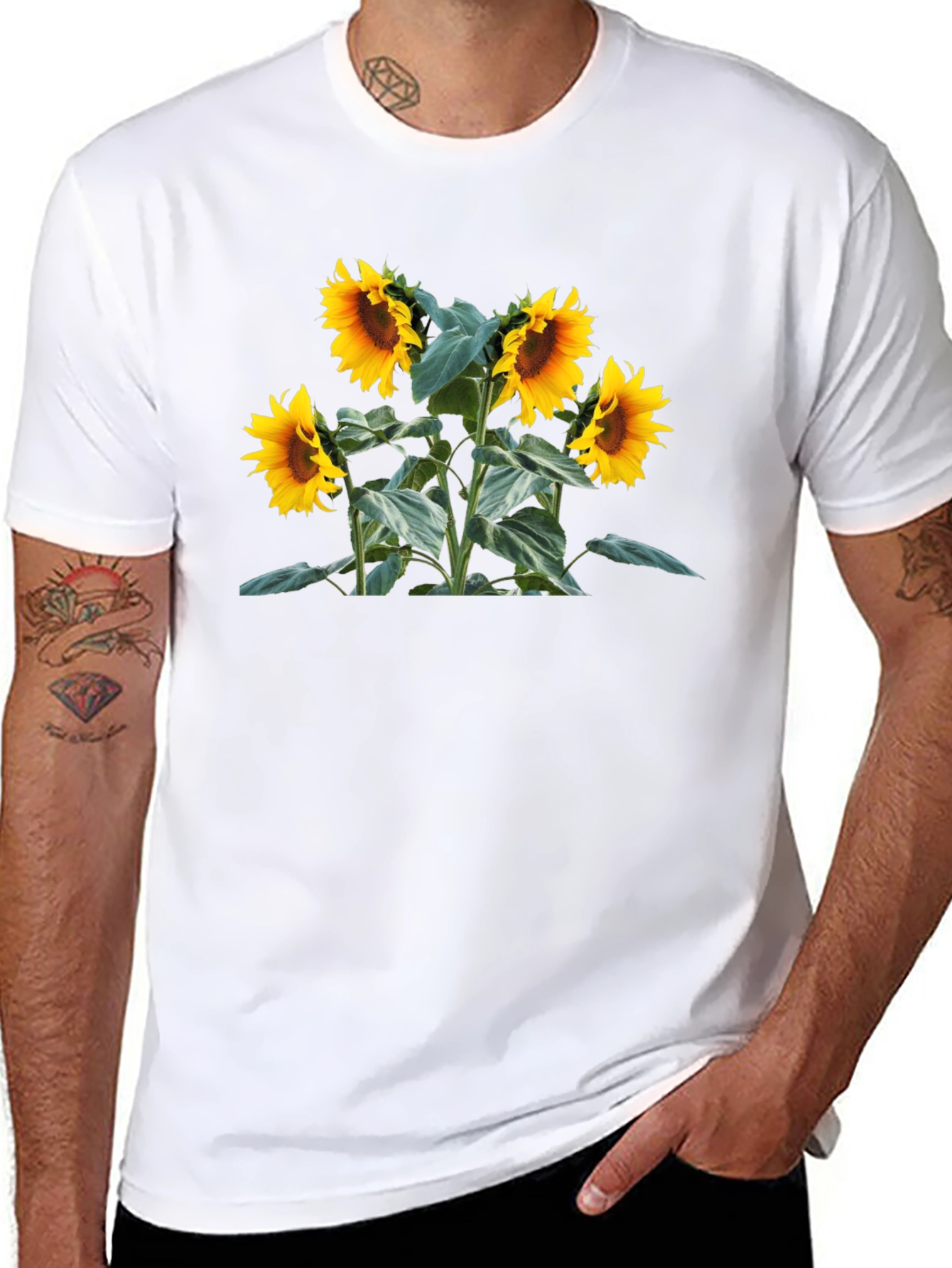 Black Sunflower Graphic T-Shirt view 8