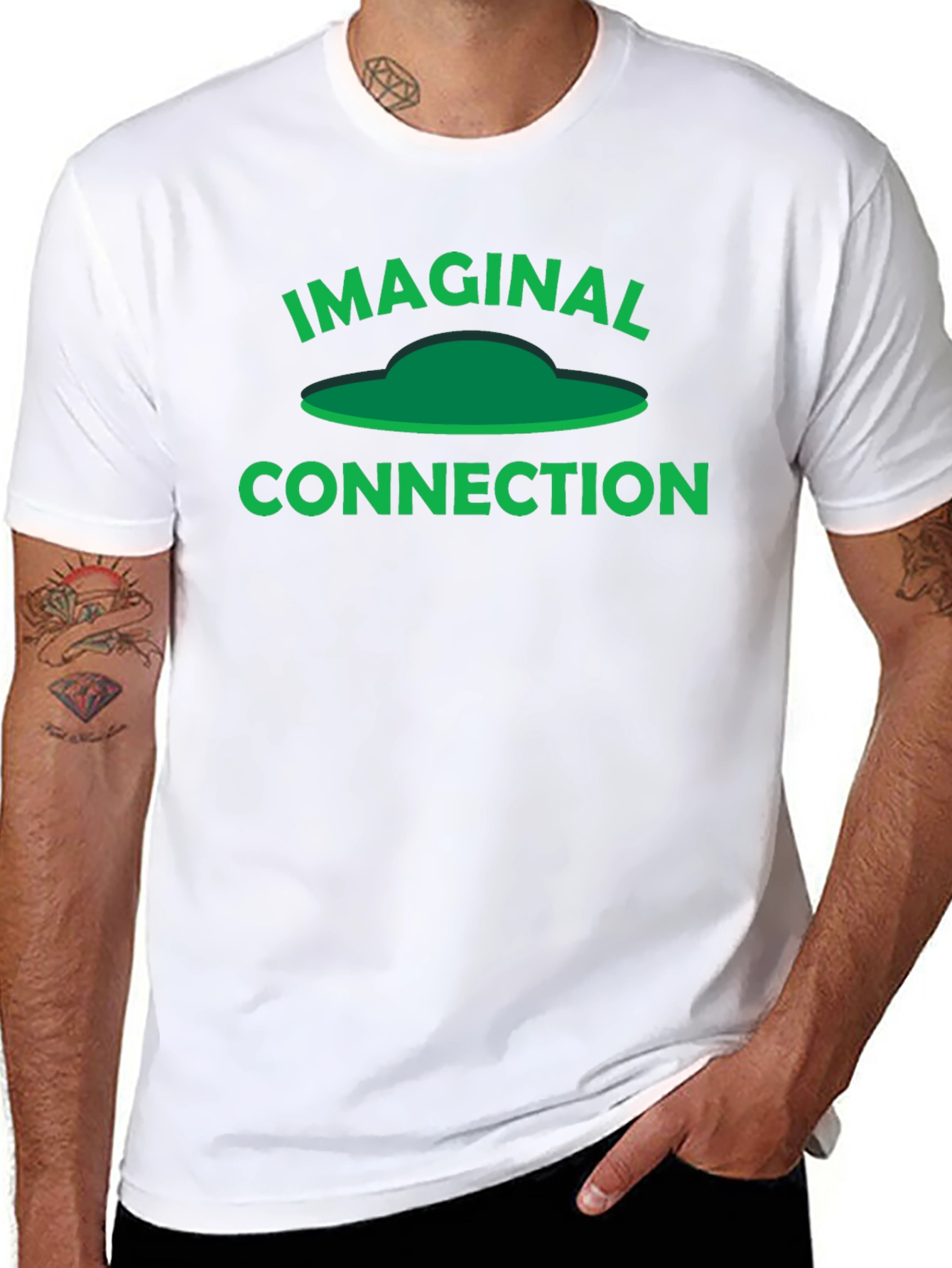 Black Imaginal Connection UFO Graphic T-Shirt view 8