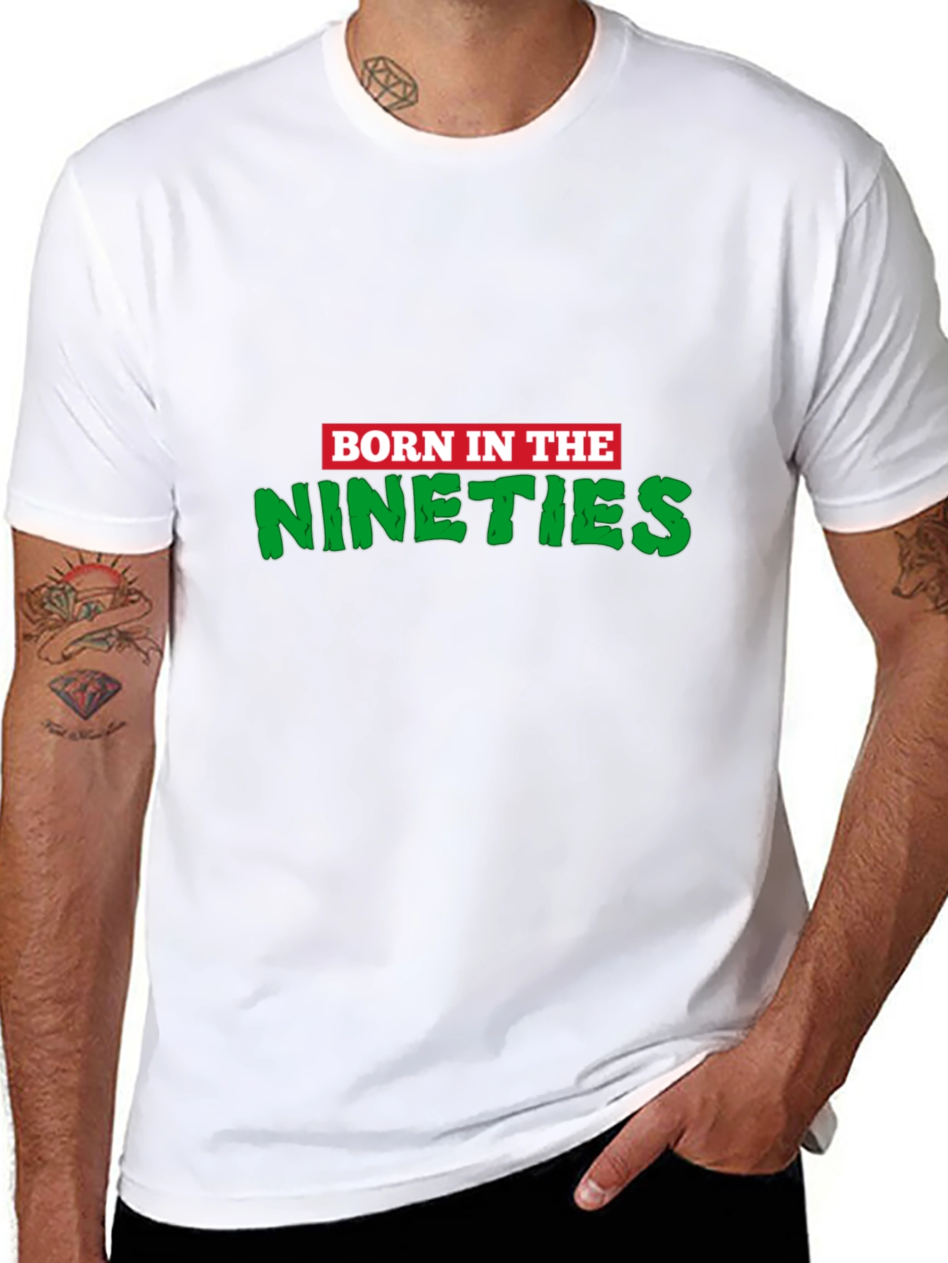 Black Born in the Nineties Graphic Tee view 8