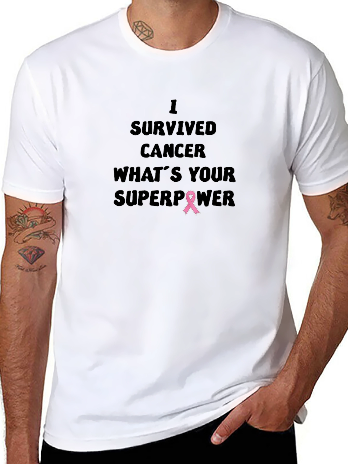 Black Cancer Survivor Tee: What's Your Superpower? view 8