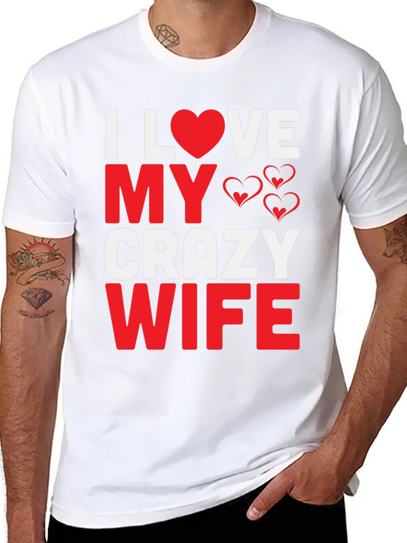 Black I Love My Crazy Wife Graphic Tee view 8