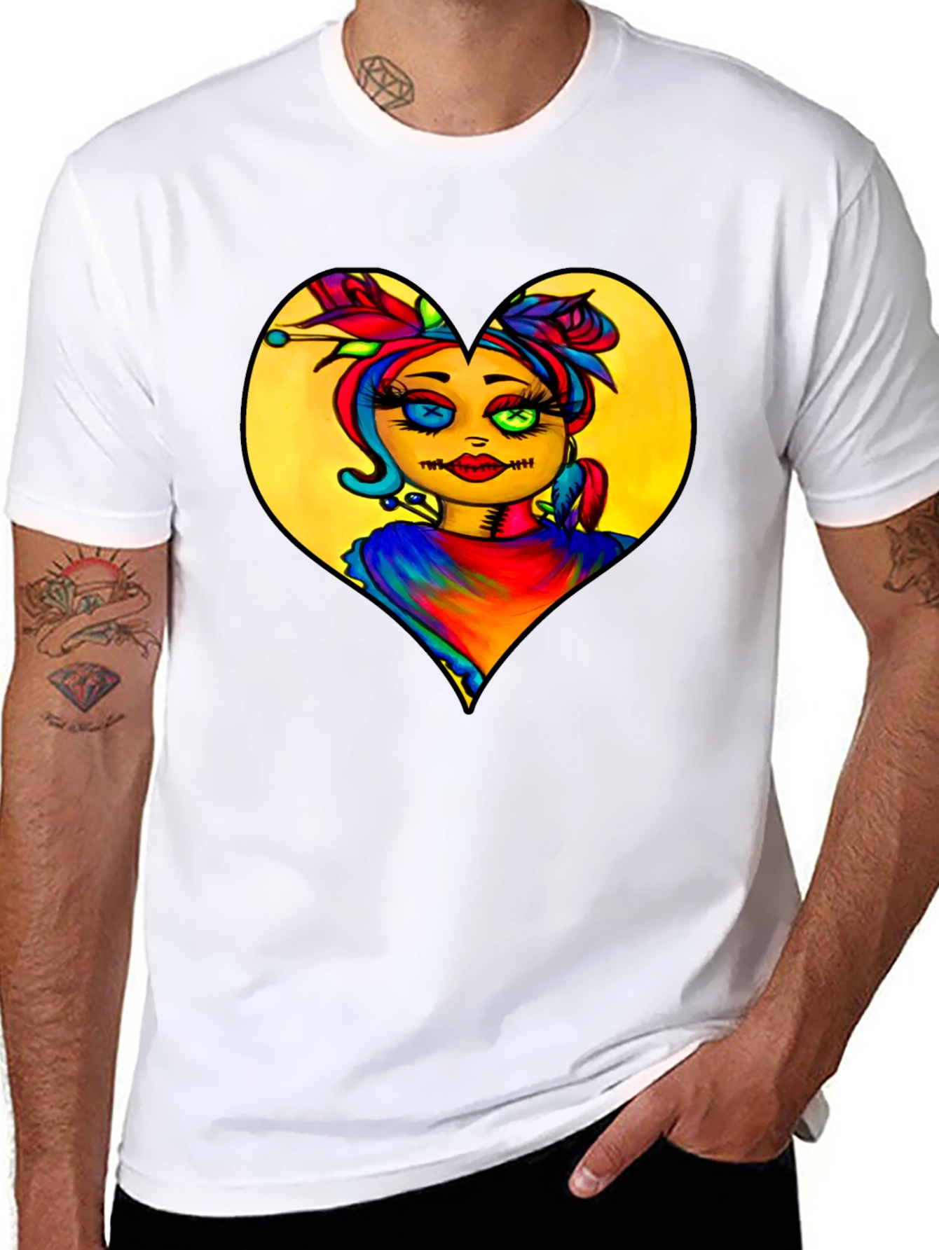 Black Heart Doll Graphic T-Shirt view 8