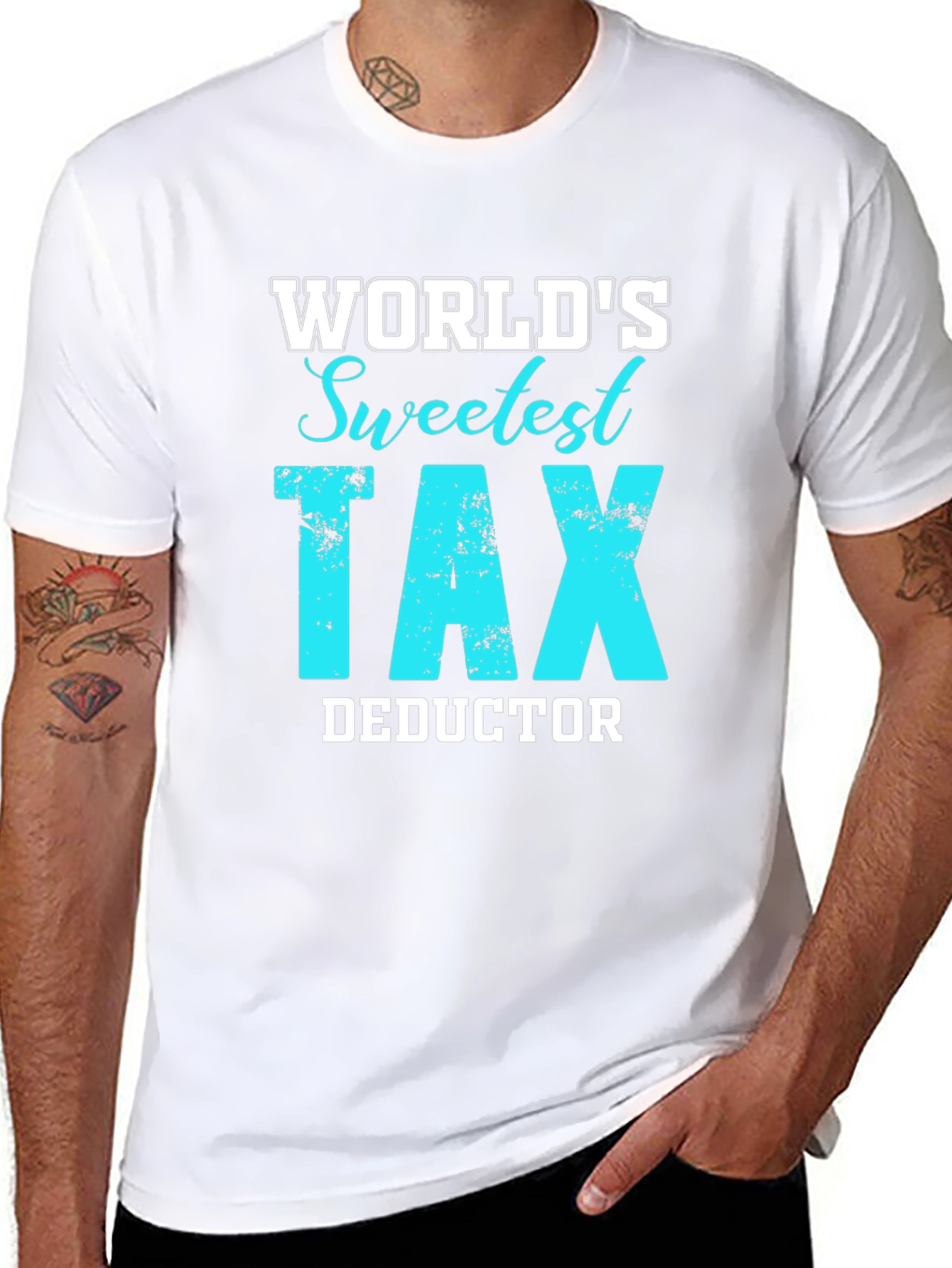 Black World's Sweetest Tax Deductor Tee - Accountant Gift view 8