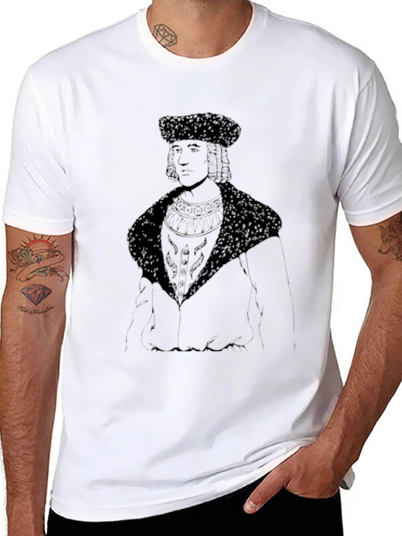 Historical Figure T-Shirt - Classic Black Tee - 8