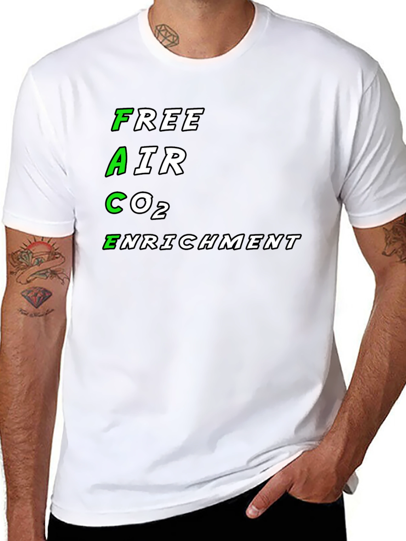 Black Free Air CO2 Enrichment Graphic Tee view 8