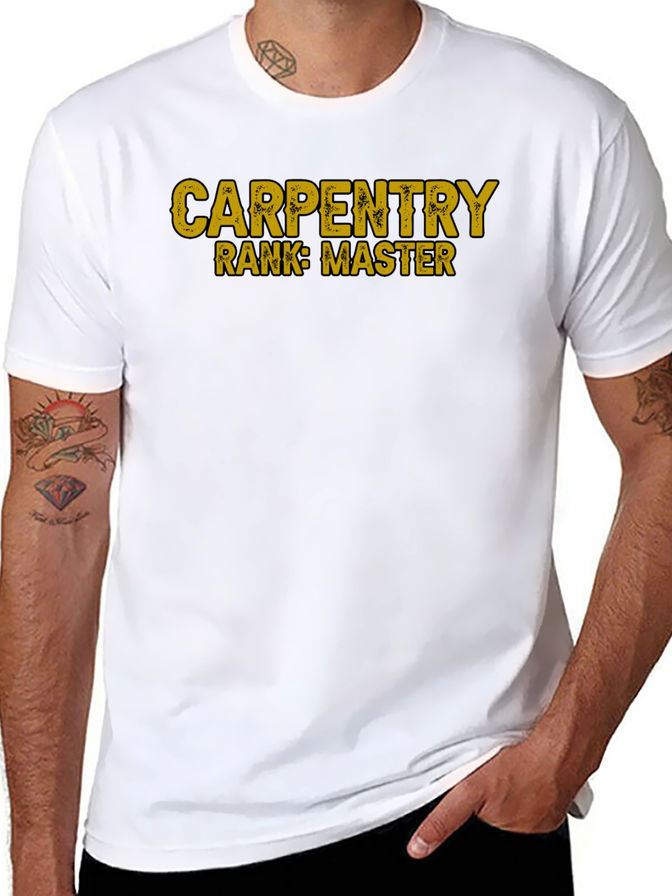 Black Carpentry Master Rank T-Shirt view 8