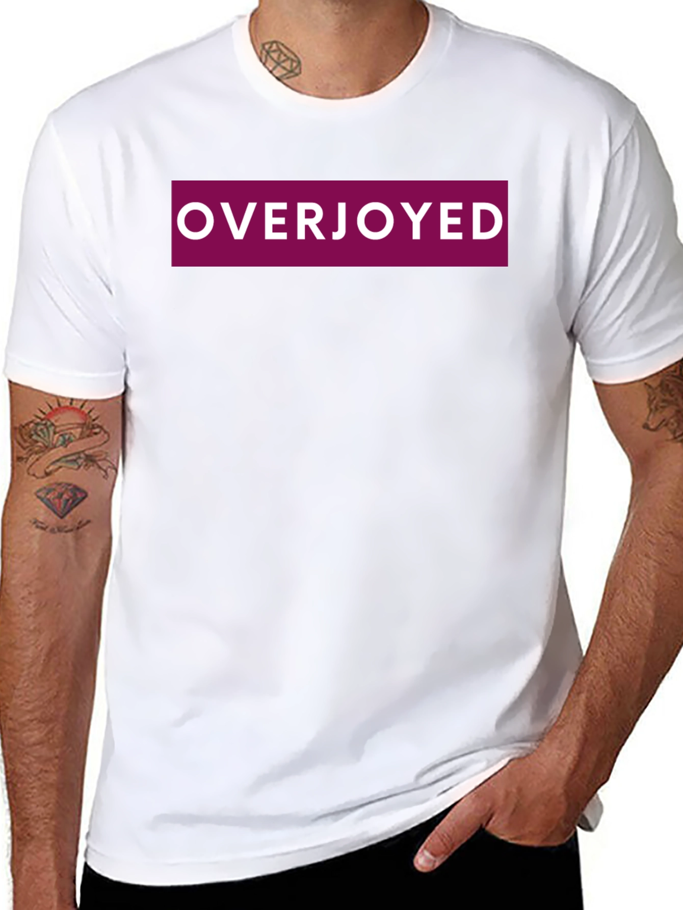 Black Overjoyed Graphic Tee - Classic Comfort view 8