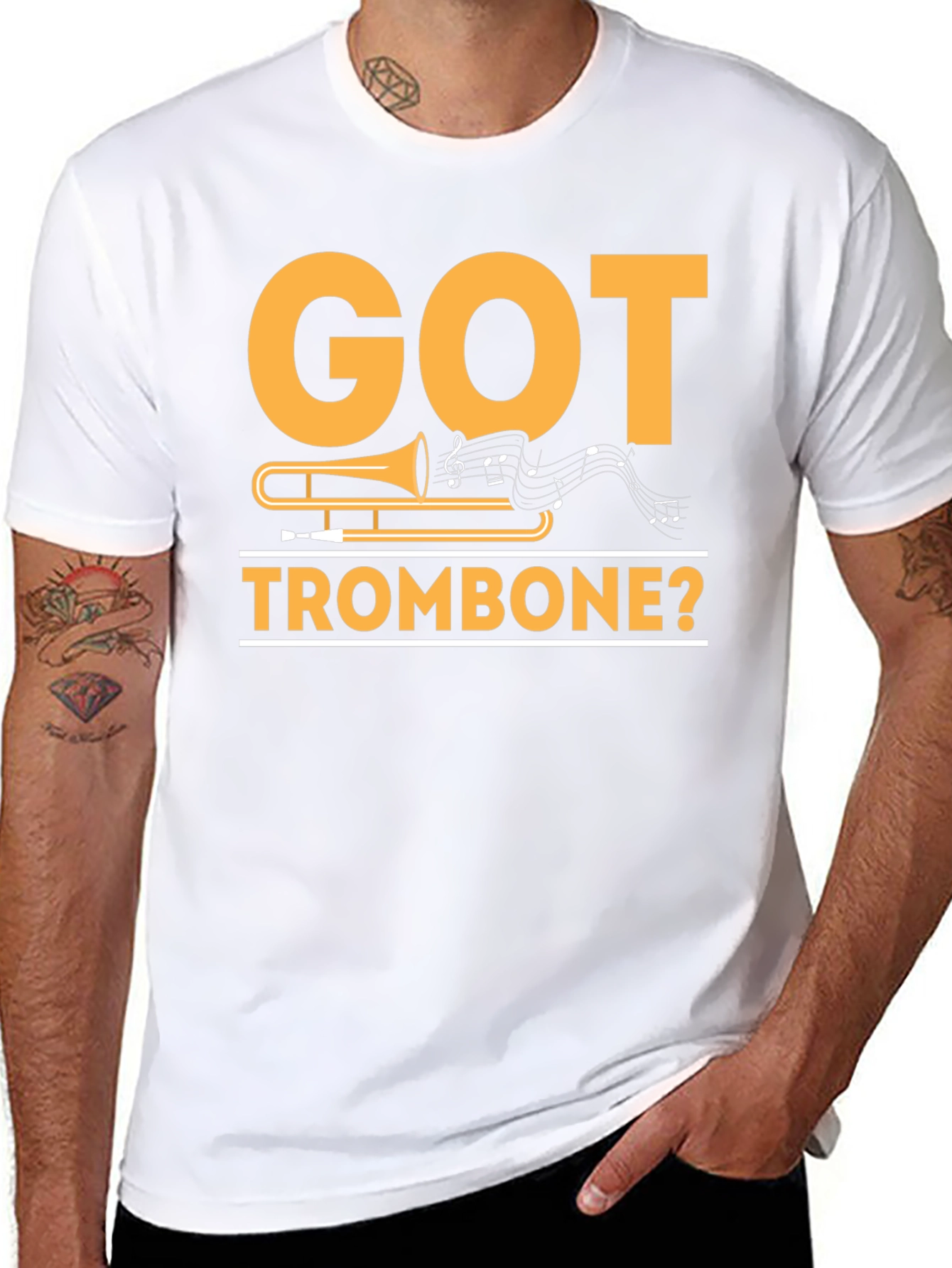 Black Got Trombone? T-Shirt Funny Music Lover Gift view 8