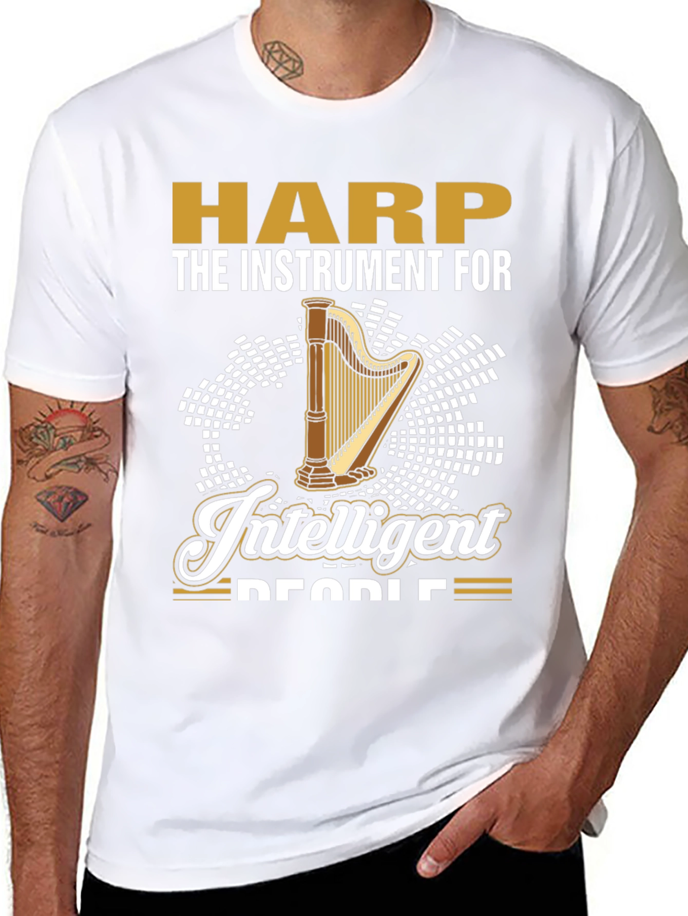 Black Harp Intelligent People T-Shirt view 8