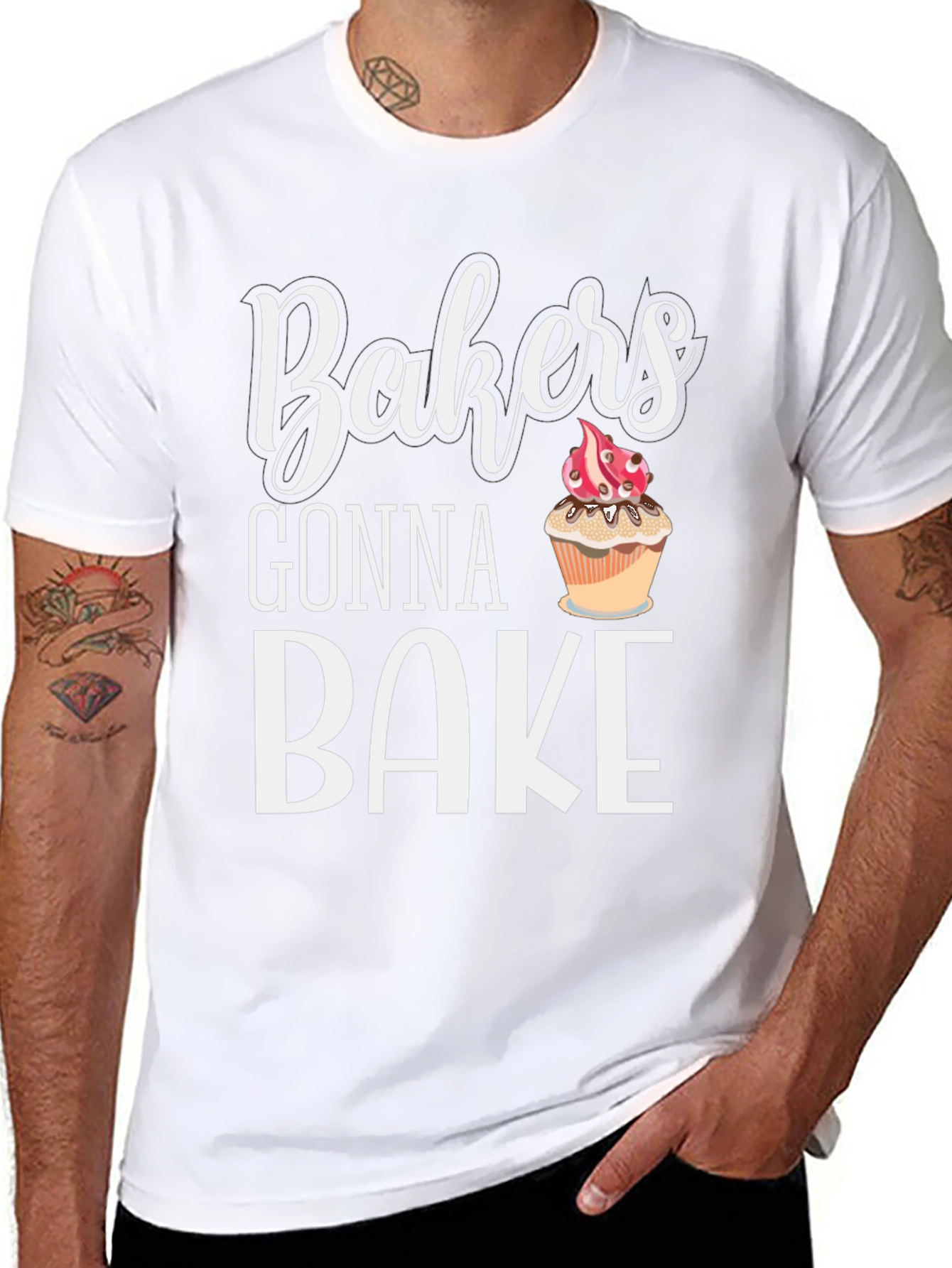Black Bakers Gonna Bake T-Shirt Cupcake Baking Tee view 8