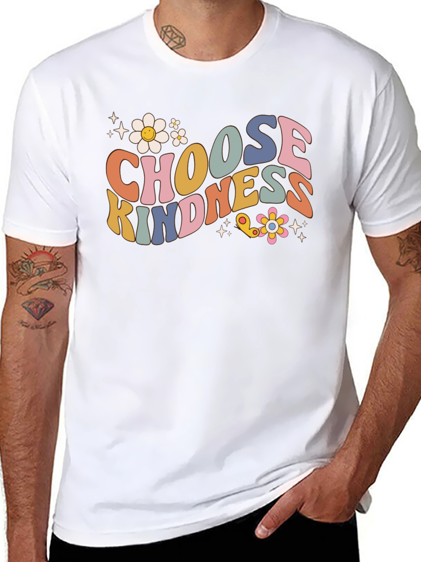 Black Choose Kindness Graphic T-Shirt view 8
