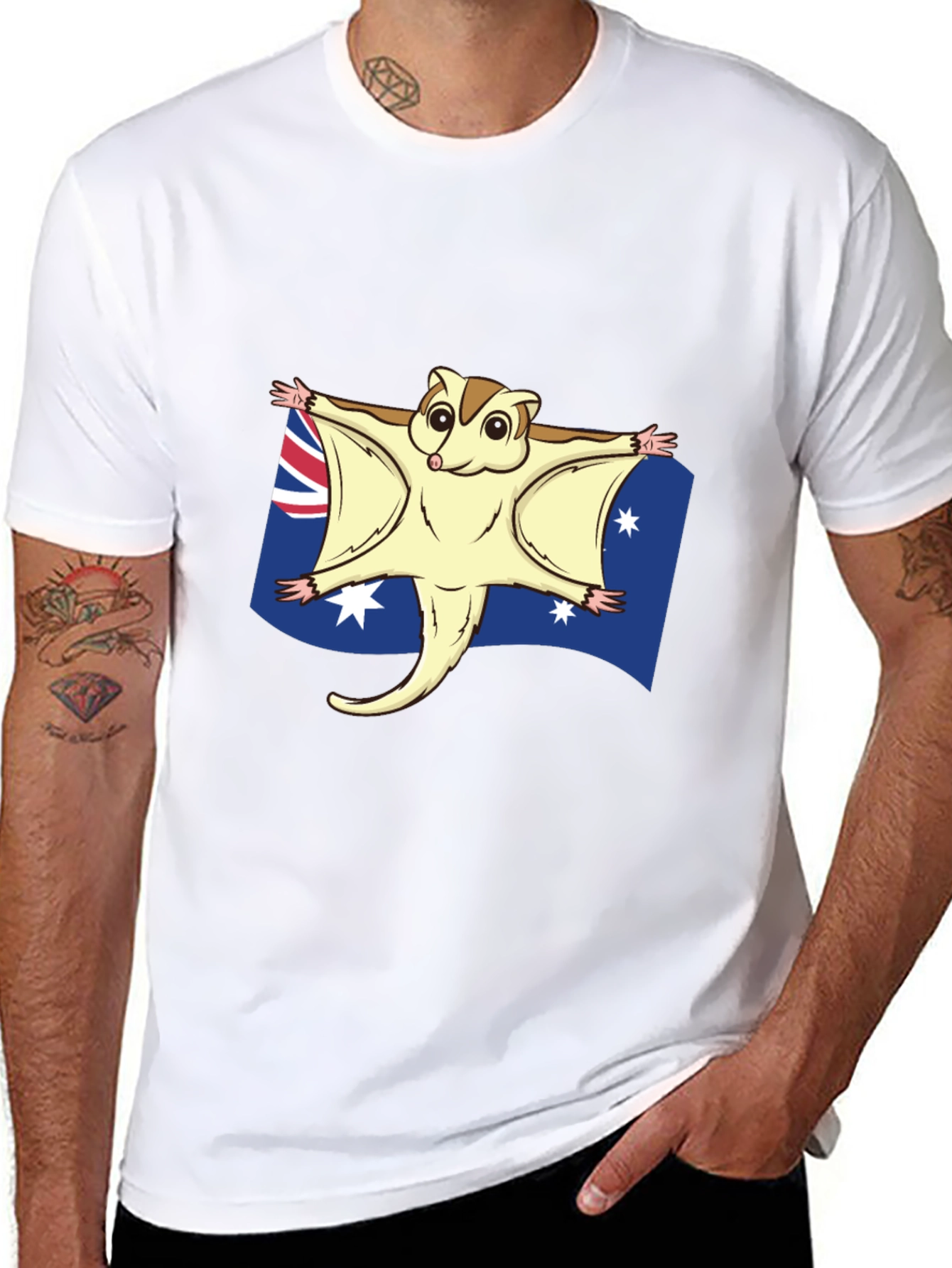 Black Australian Sugar Glider T-Shirt view 8