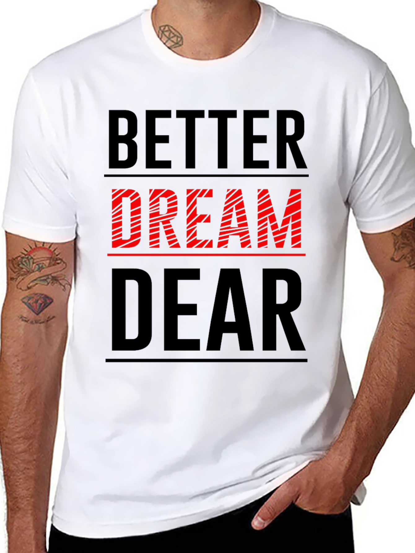 Black Better Dream Dear Graphic T-Shirt view 8