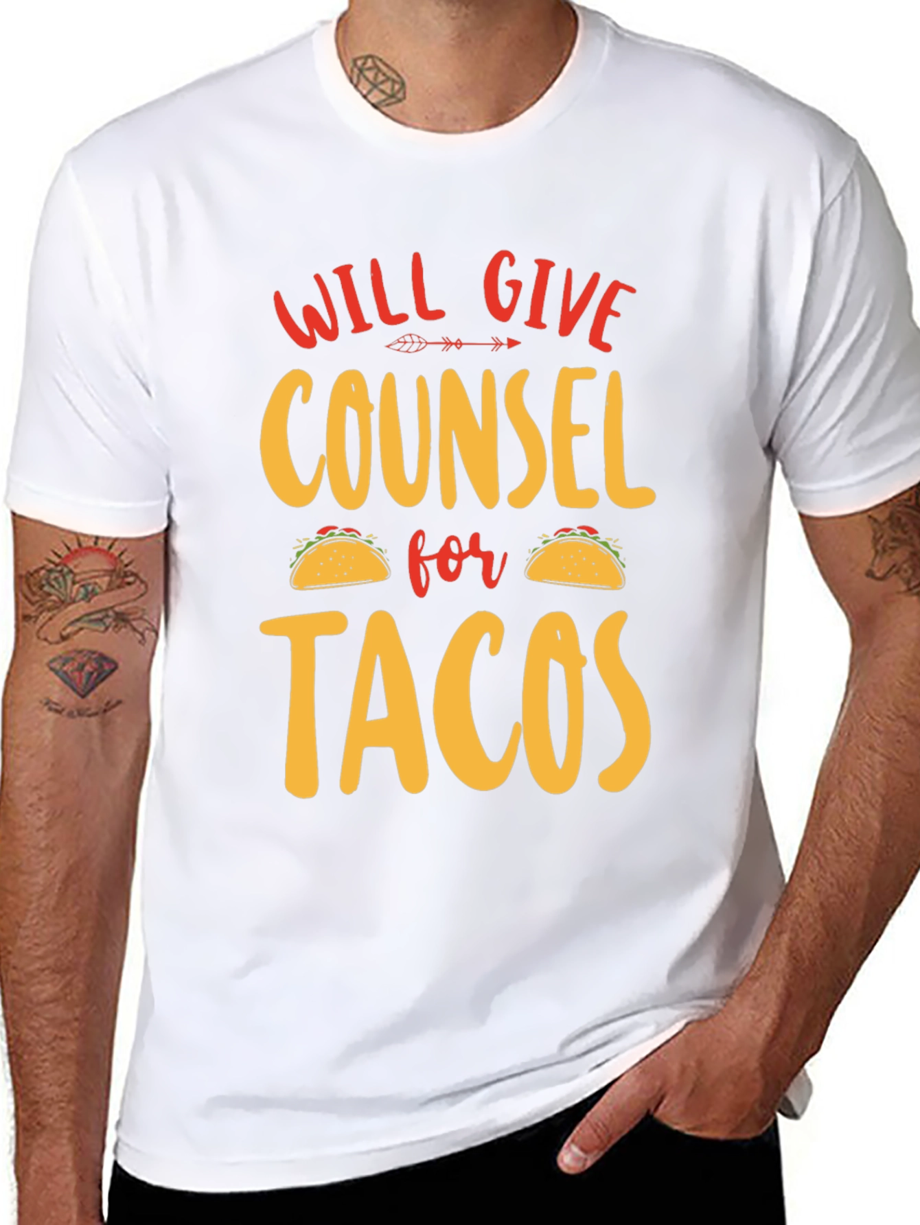 Black Counsel for Tacos Graphic T-Shirt view 8