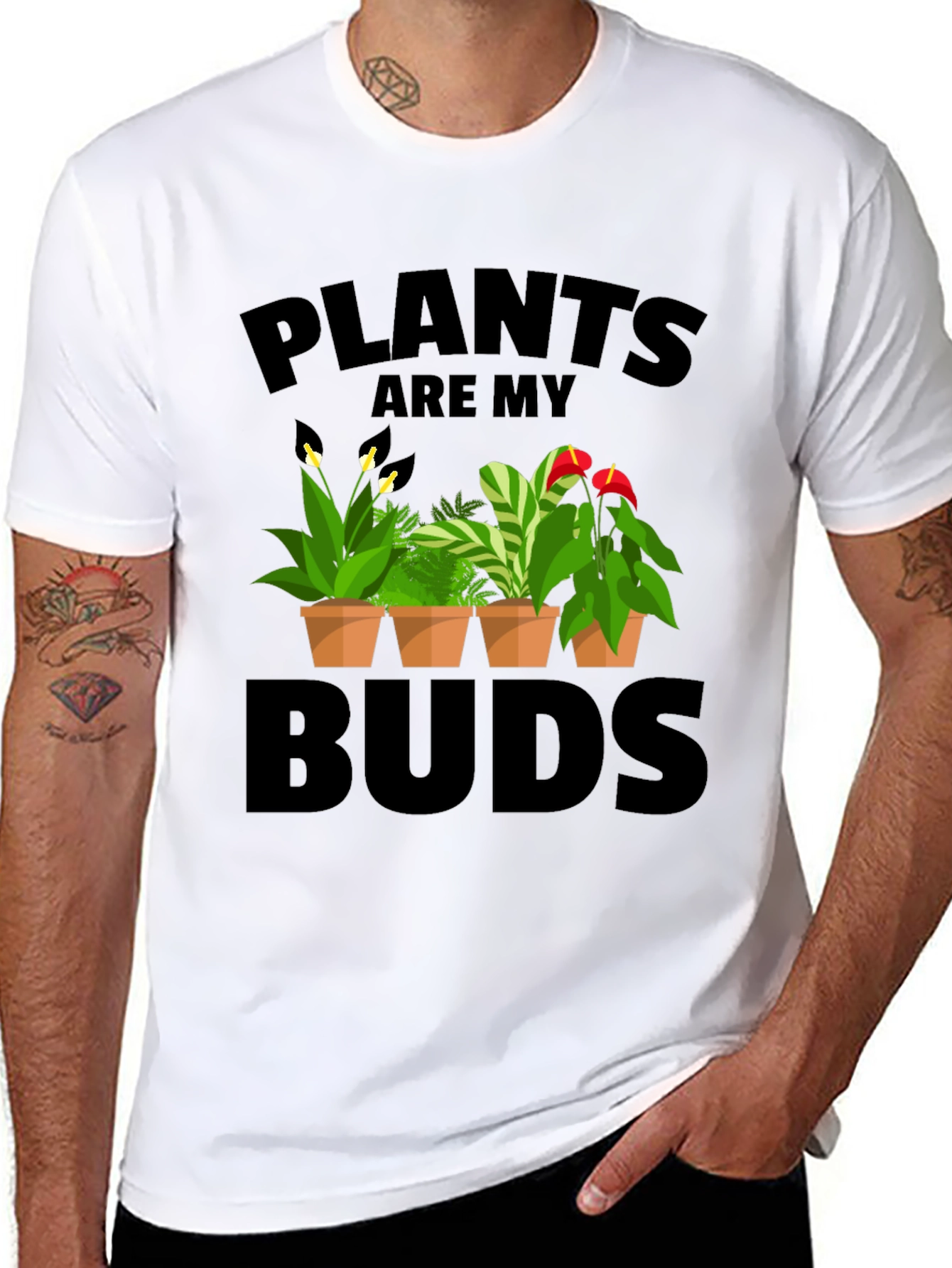 Black Plants Are My Buds Graphic T-Shirt view 8