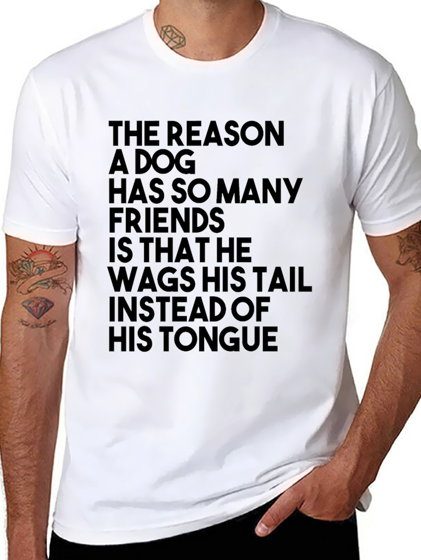 Black Dog Lover T-Shirt: Wag Your Tail, Not Your Tongue! view 8