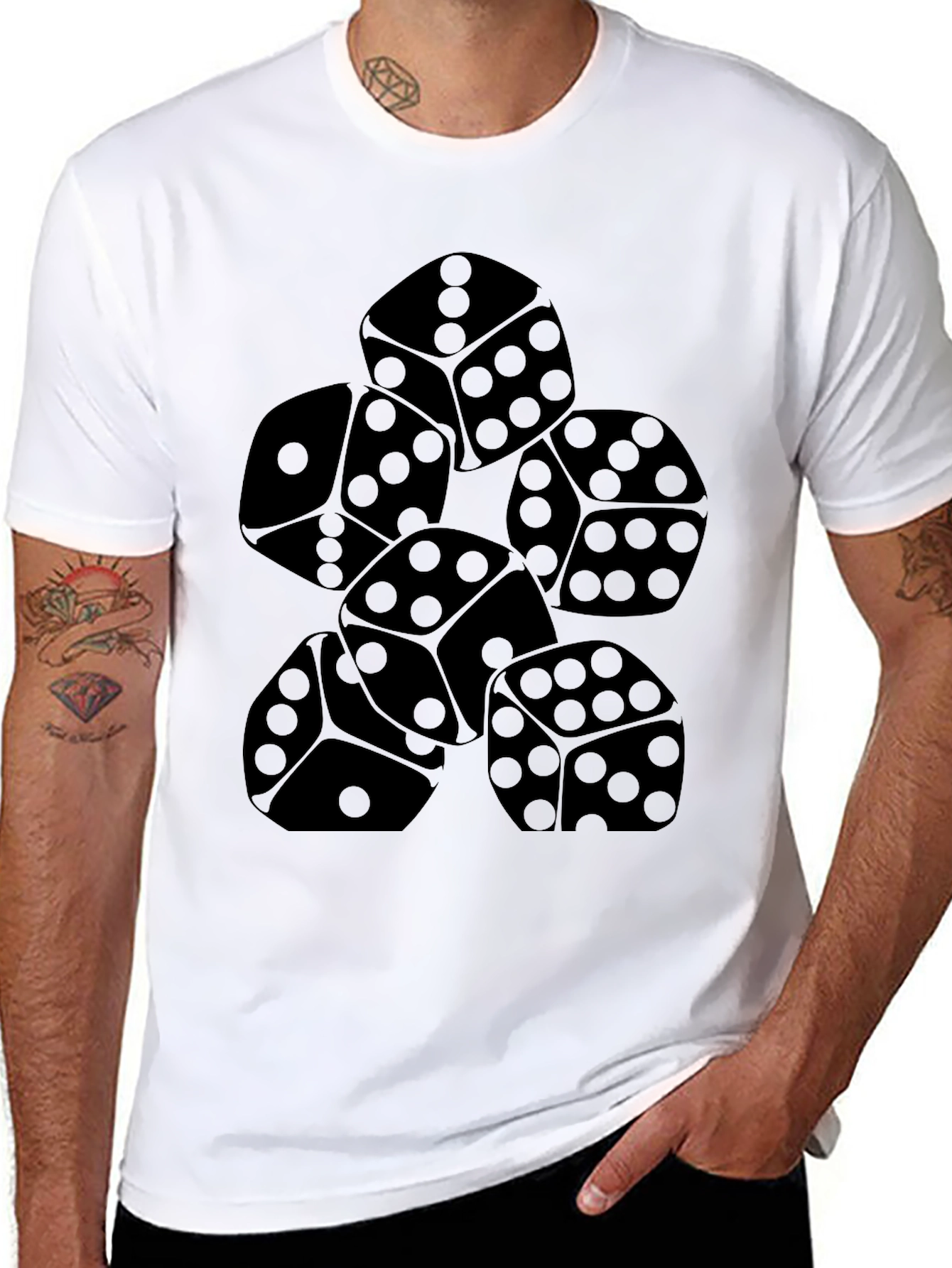 Dice Graphic T-Shirt - Lucky Roll - 8