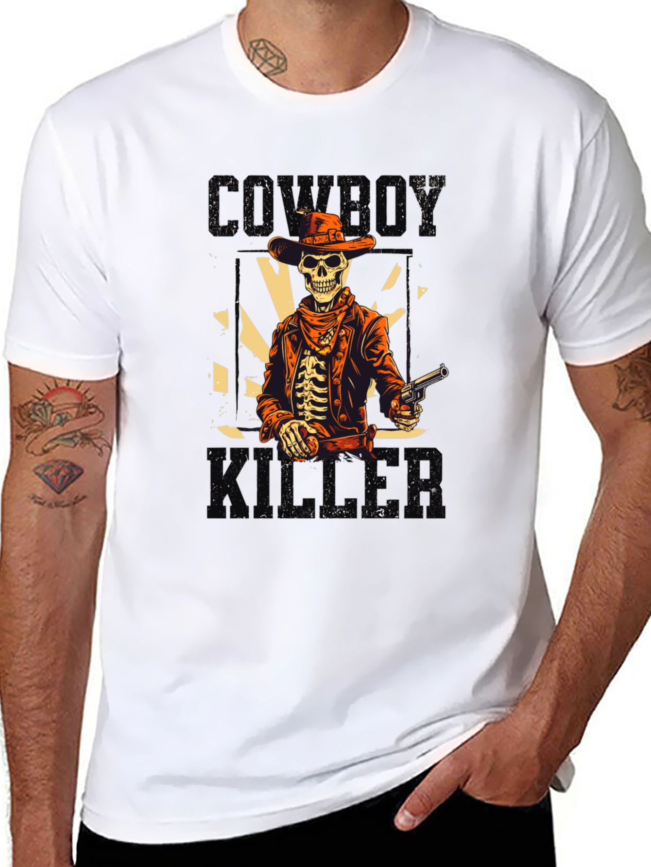 Black Cowboy Killer Graphic T-Shirt view 8