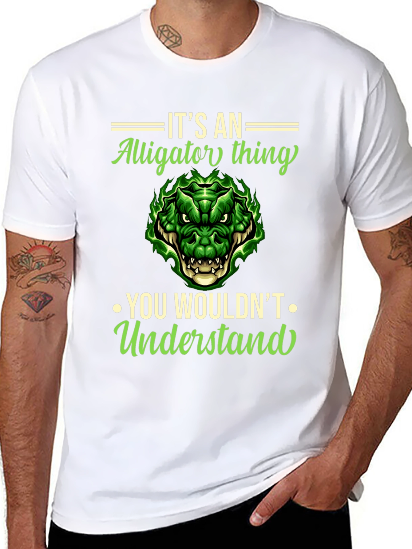 Black It's An Alligator Thing Graphic Tee view 8