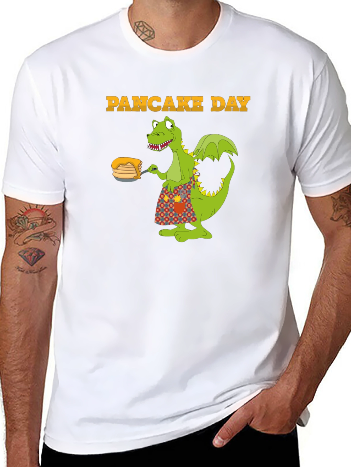 Pancake Day T-Shirt with Dragon Graphic - 8