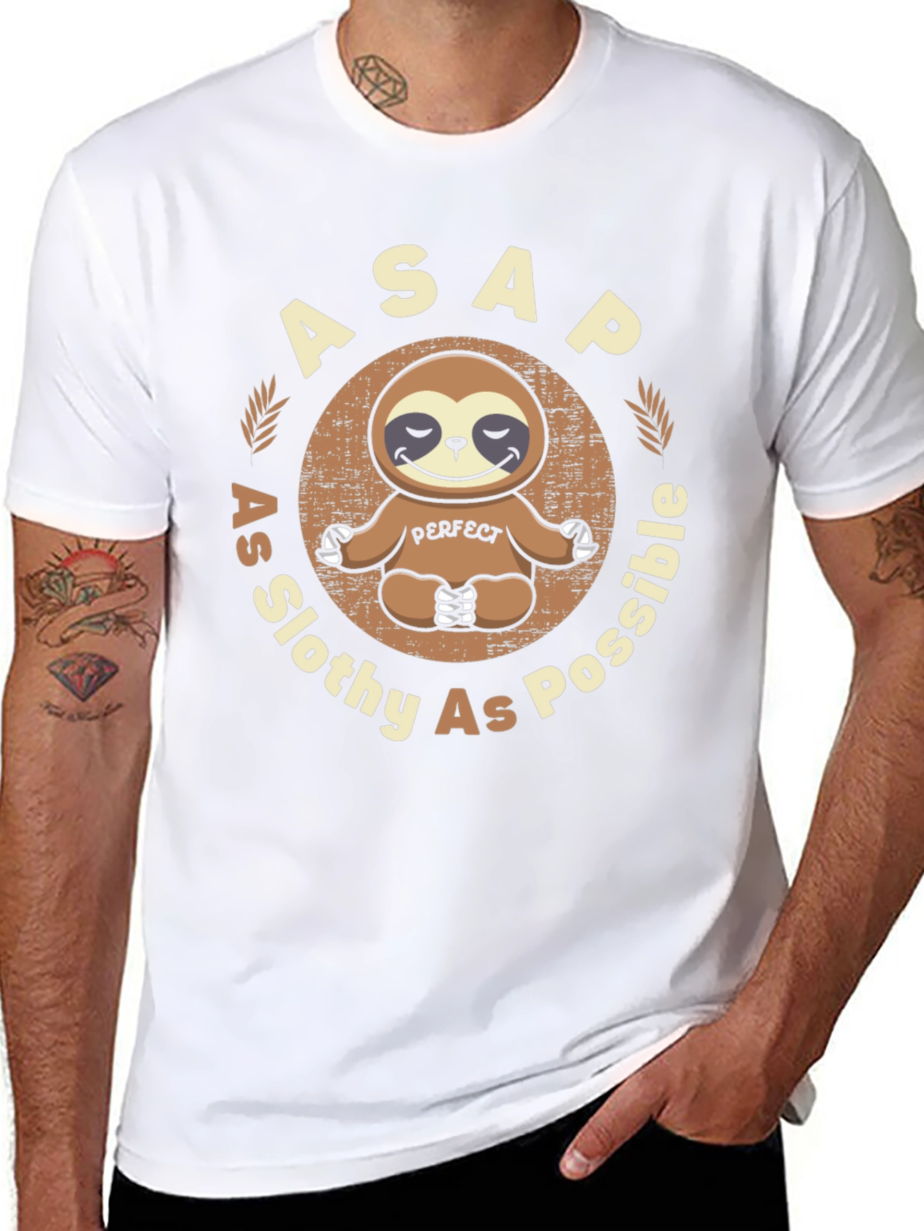 Black ASAP As Slothy As Possible T-Shirt view 8