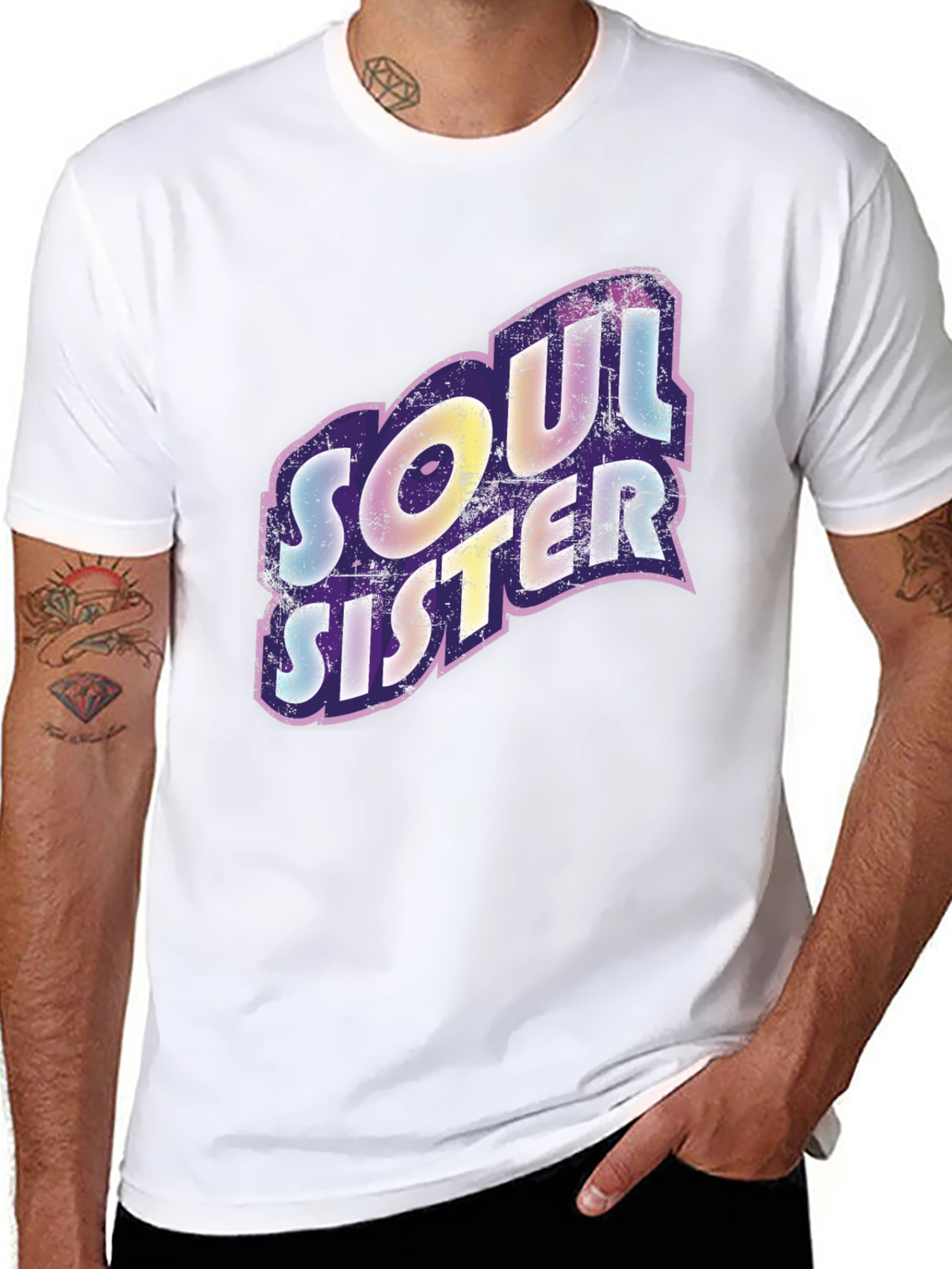 Black Soul Sister Black Graphic Tee view 8