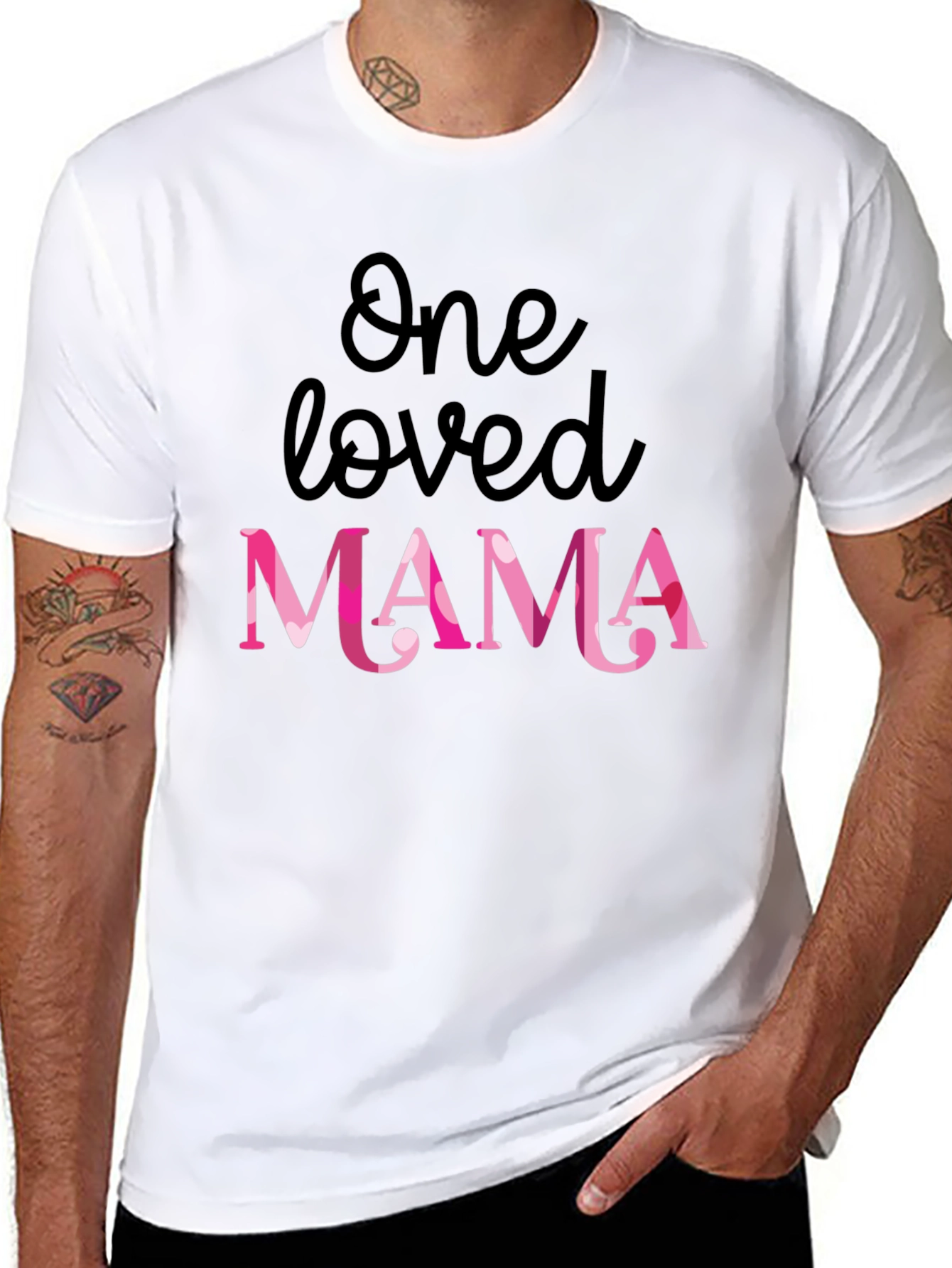 Black One Loved Mama Graphic Tee - Cute Mother's Day Gift view 8