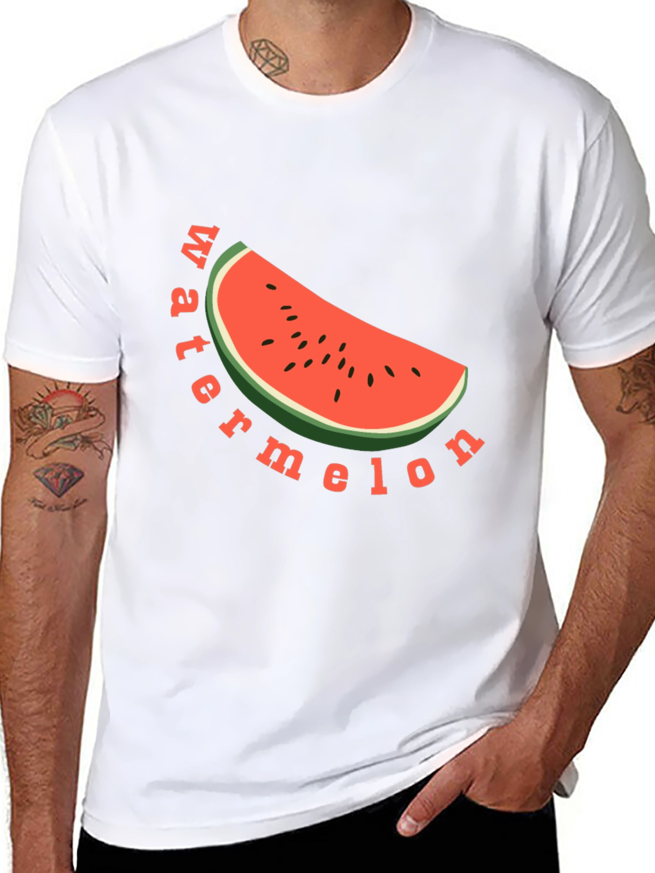 Black Watermelon Graphic Tee - Black view 8