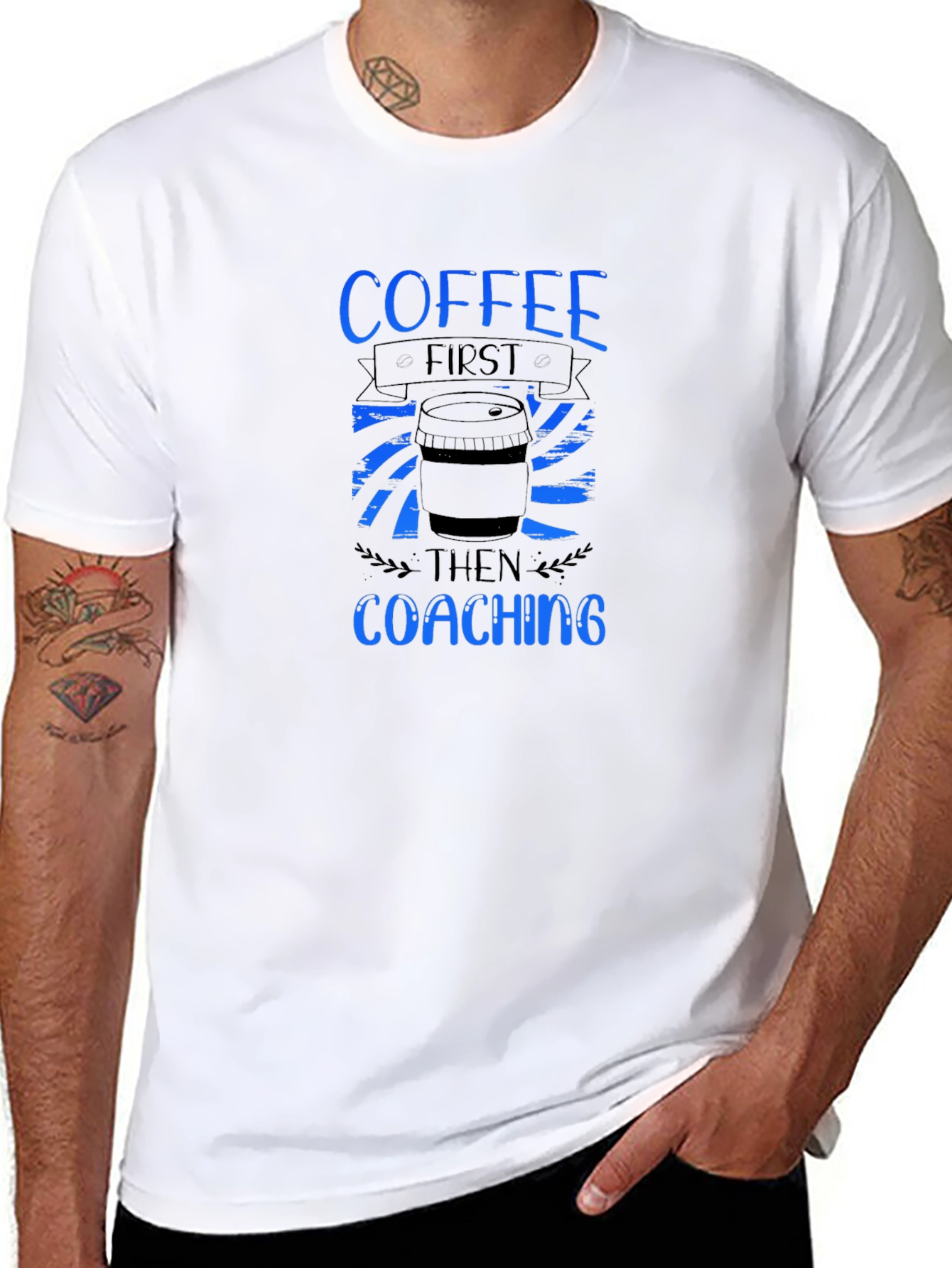 Black Coffee First Coaching Then T-Shirt view 8