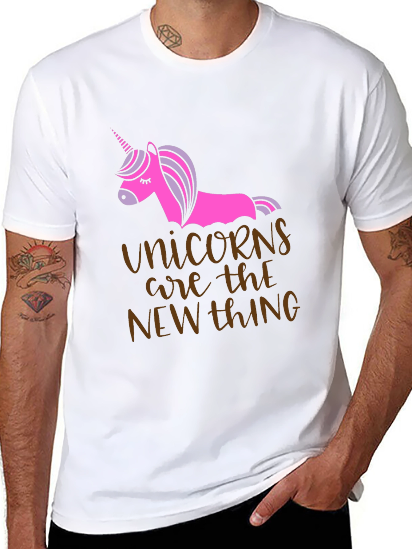 Black Unicorns are the New Thing Graphic Tee view 8