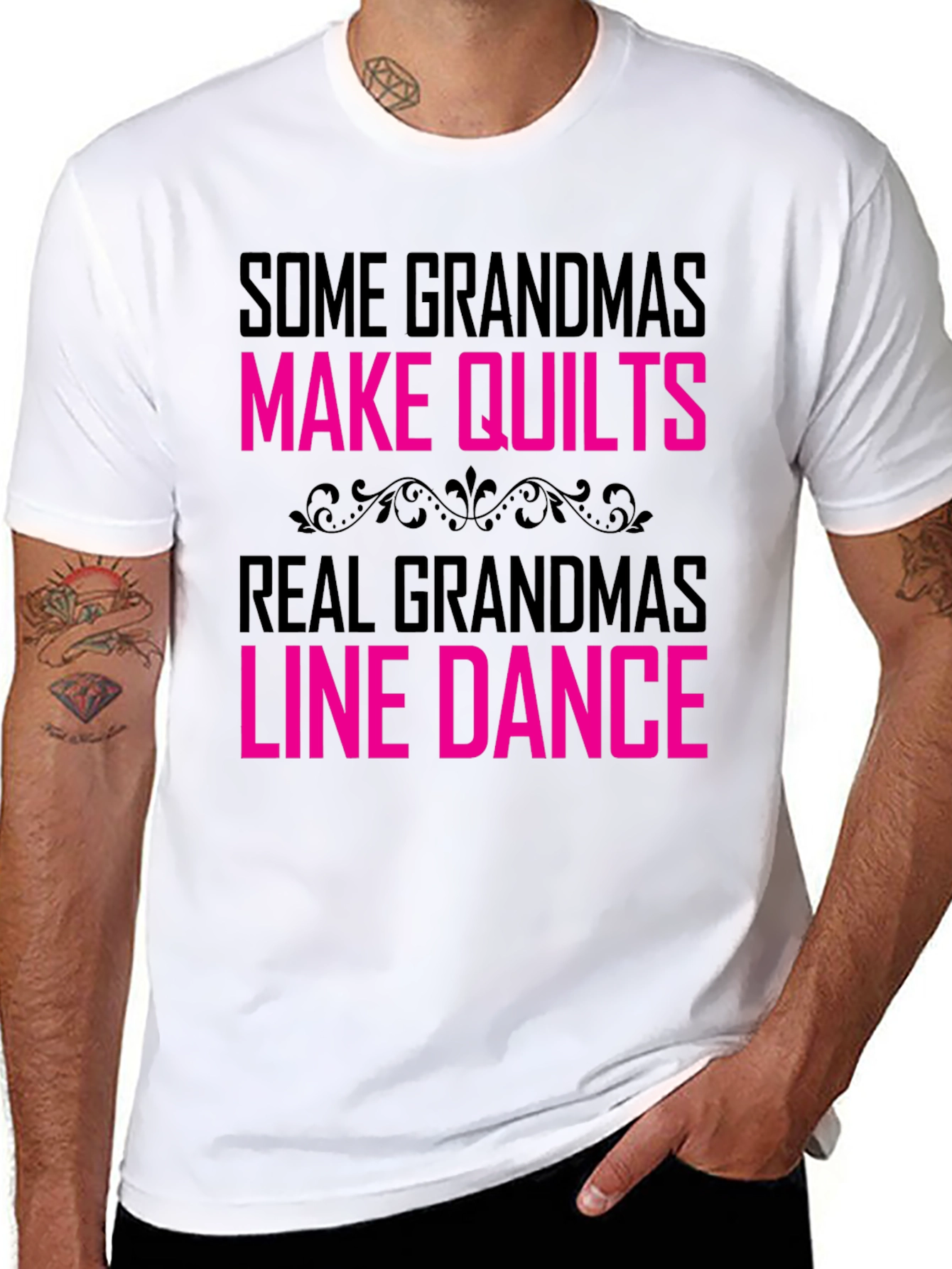 Black Funny Grandma Line Dance T-Shirt view 8