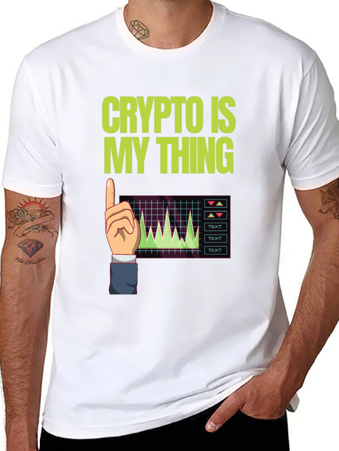 Black Crypto Is My Thing Graphic T-Shirt view 8