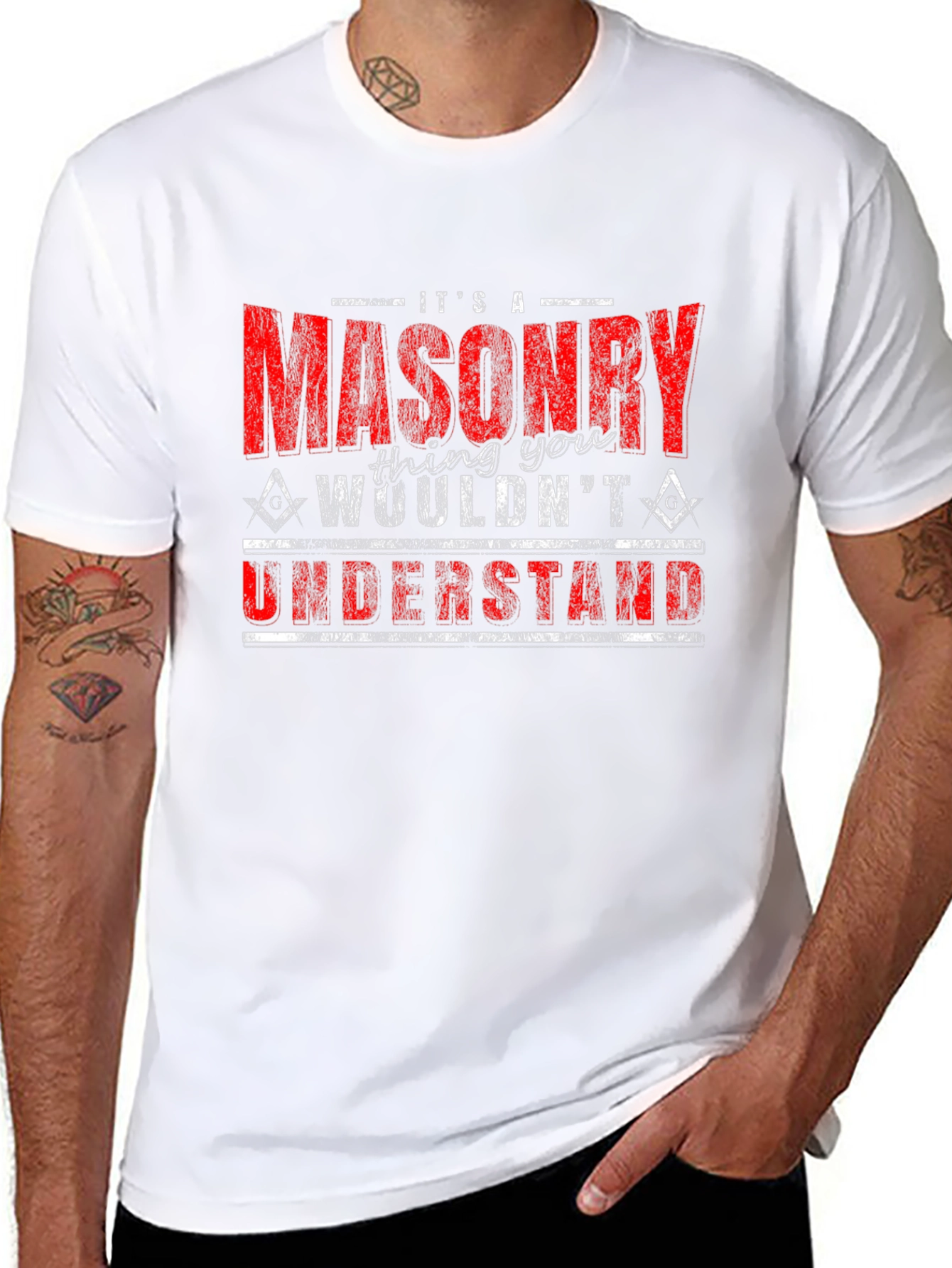 Black Masonry T-Shirt - It's a Masonry Thing view 8