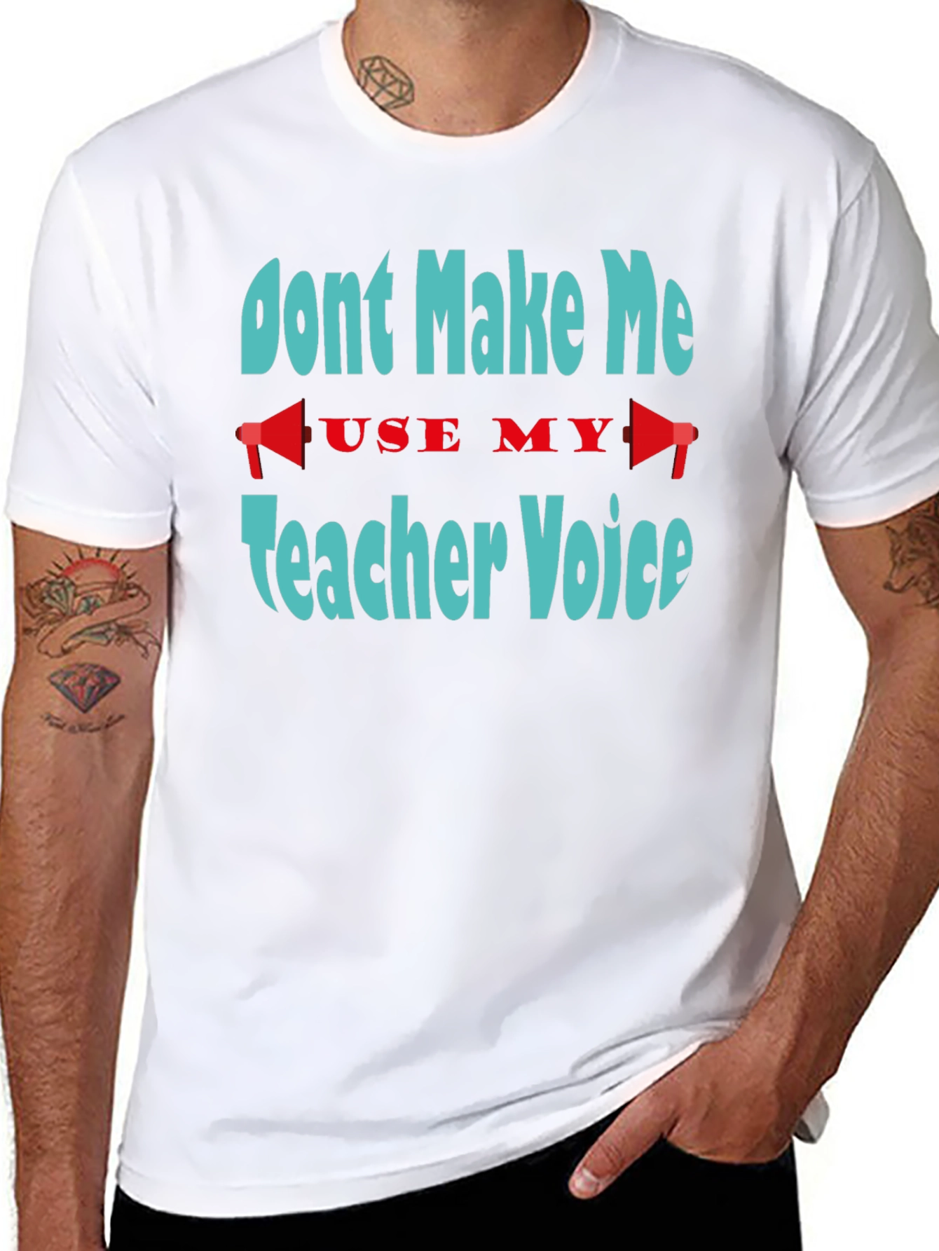 Black Don't Make Me Use My Teacher Voice T-Shirt view 8
